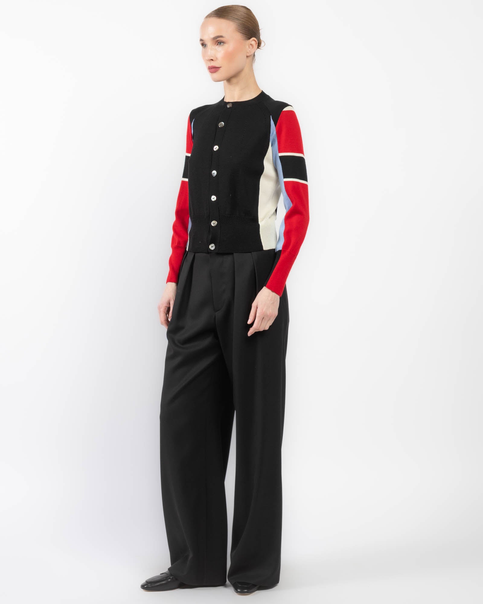 Crewneck Long Sleeve Cardigan