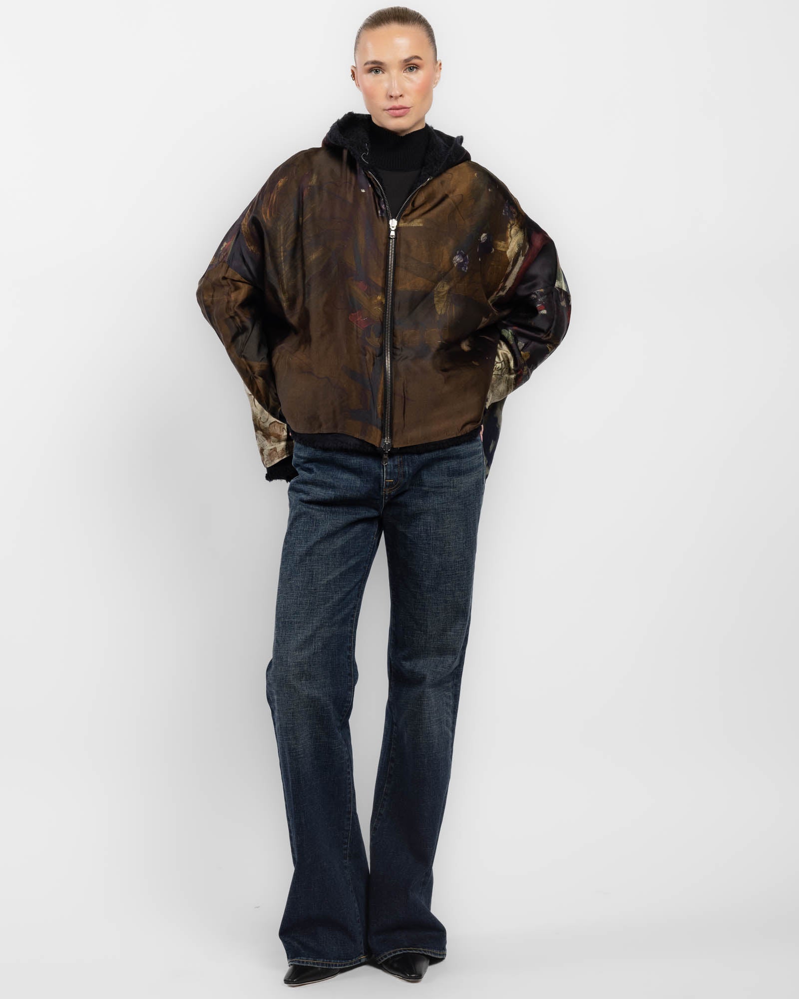 Bar Short Hoodie Coat