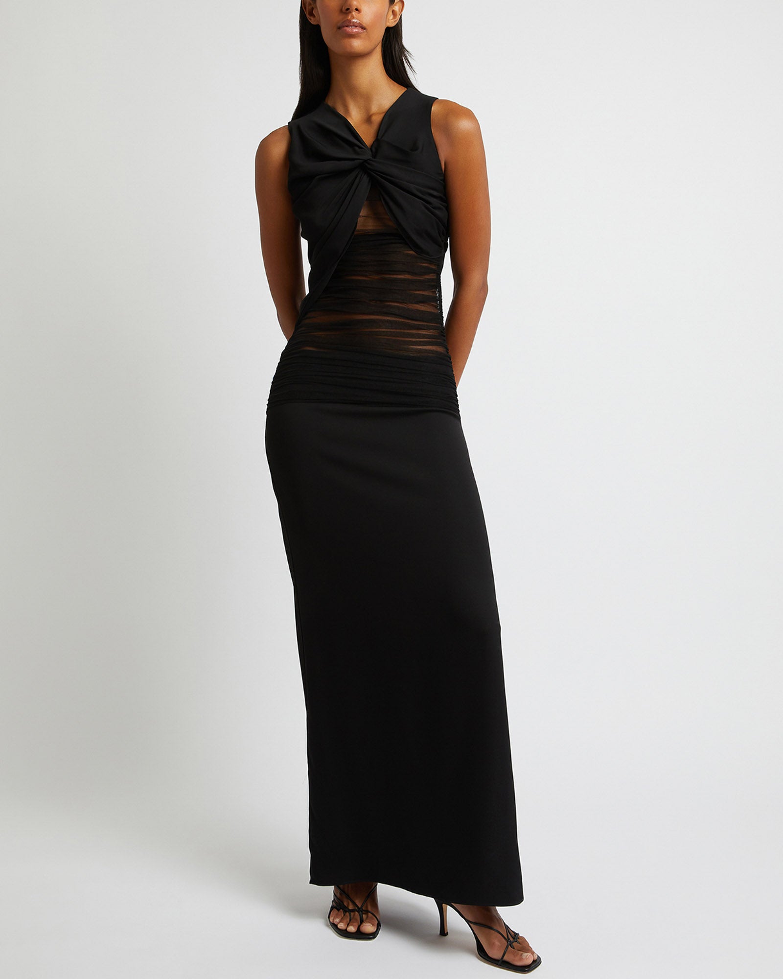 Christopher Esber Semblance Tulle Overlay Mini Dress