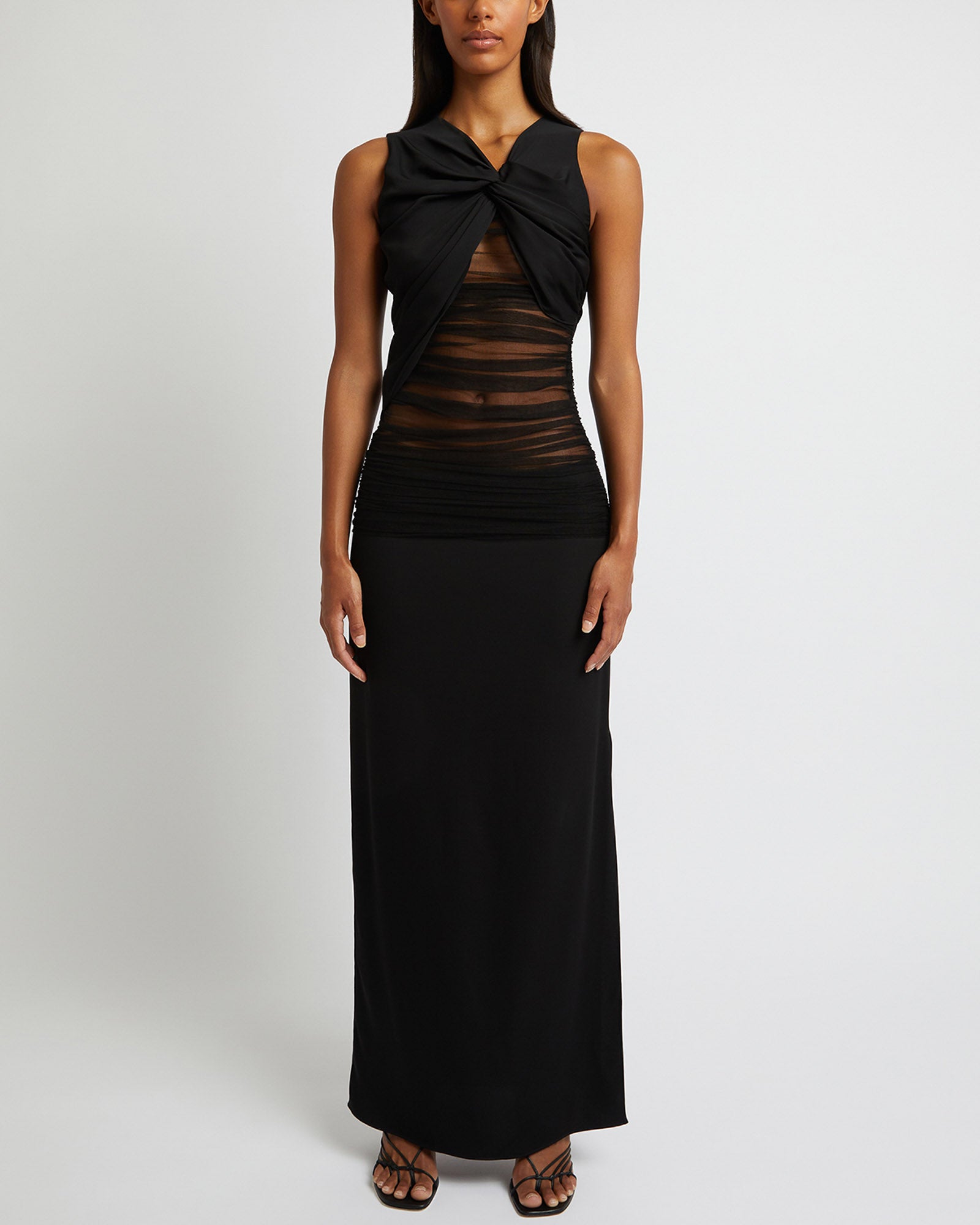 Robe torsadée en tulle Semblance