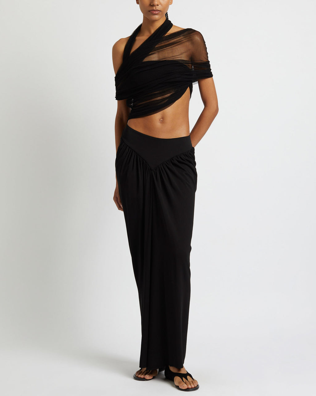 Veiled Wrap Top - CHRISTOPHER ESBER | Luxury Designer Fashion