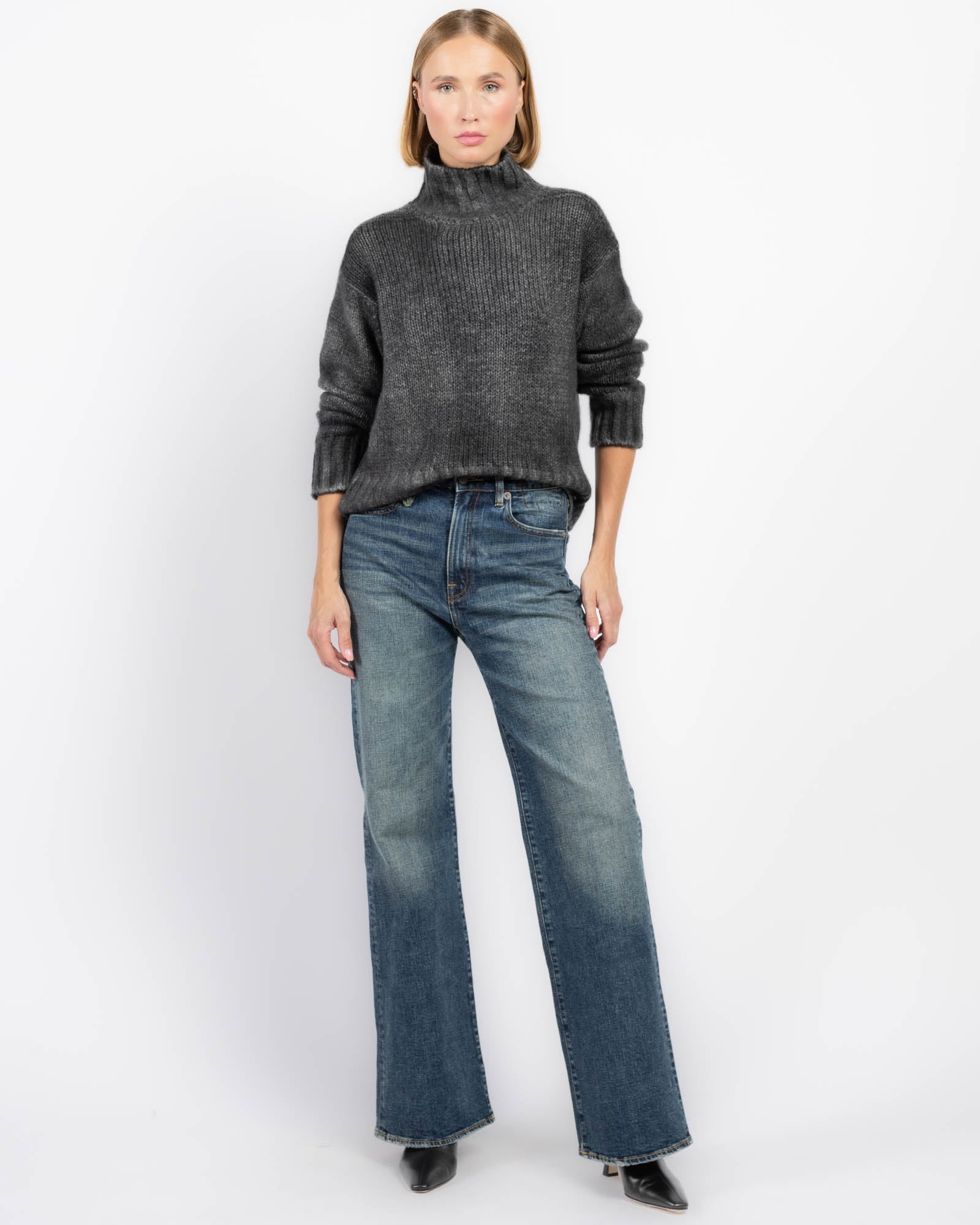 Link Stitch Mock Sweater