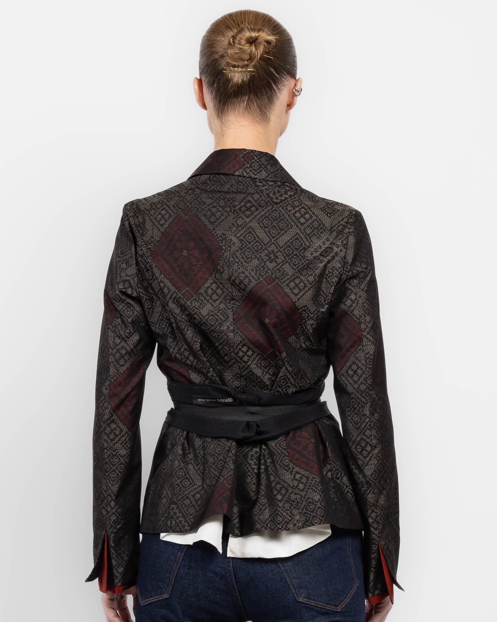 Veste croisée avec ceinture