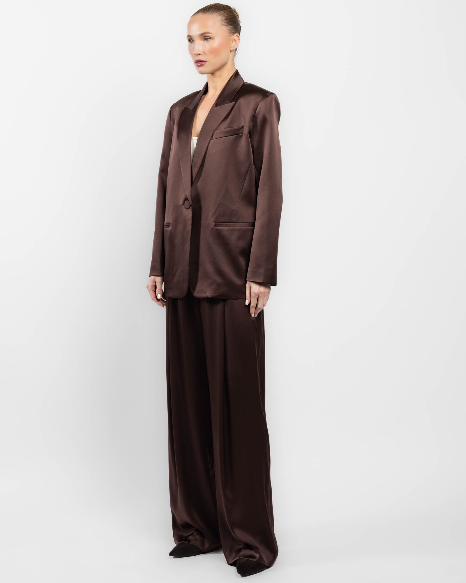Oversized Silk Blazer