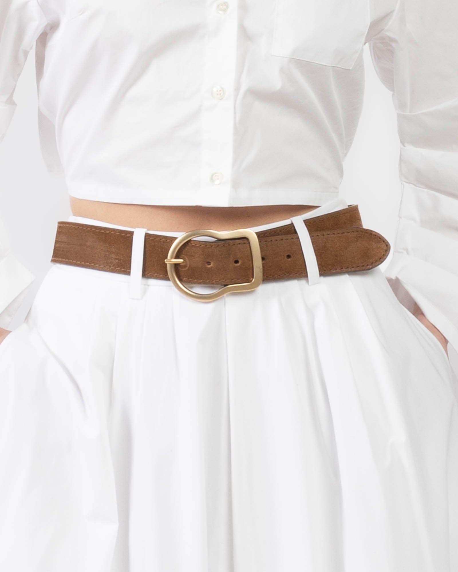 Ceinture en daim de 4 cm