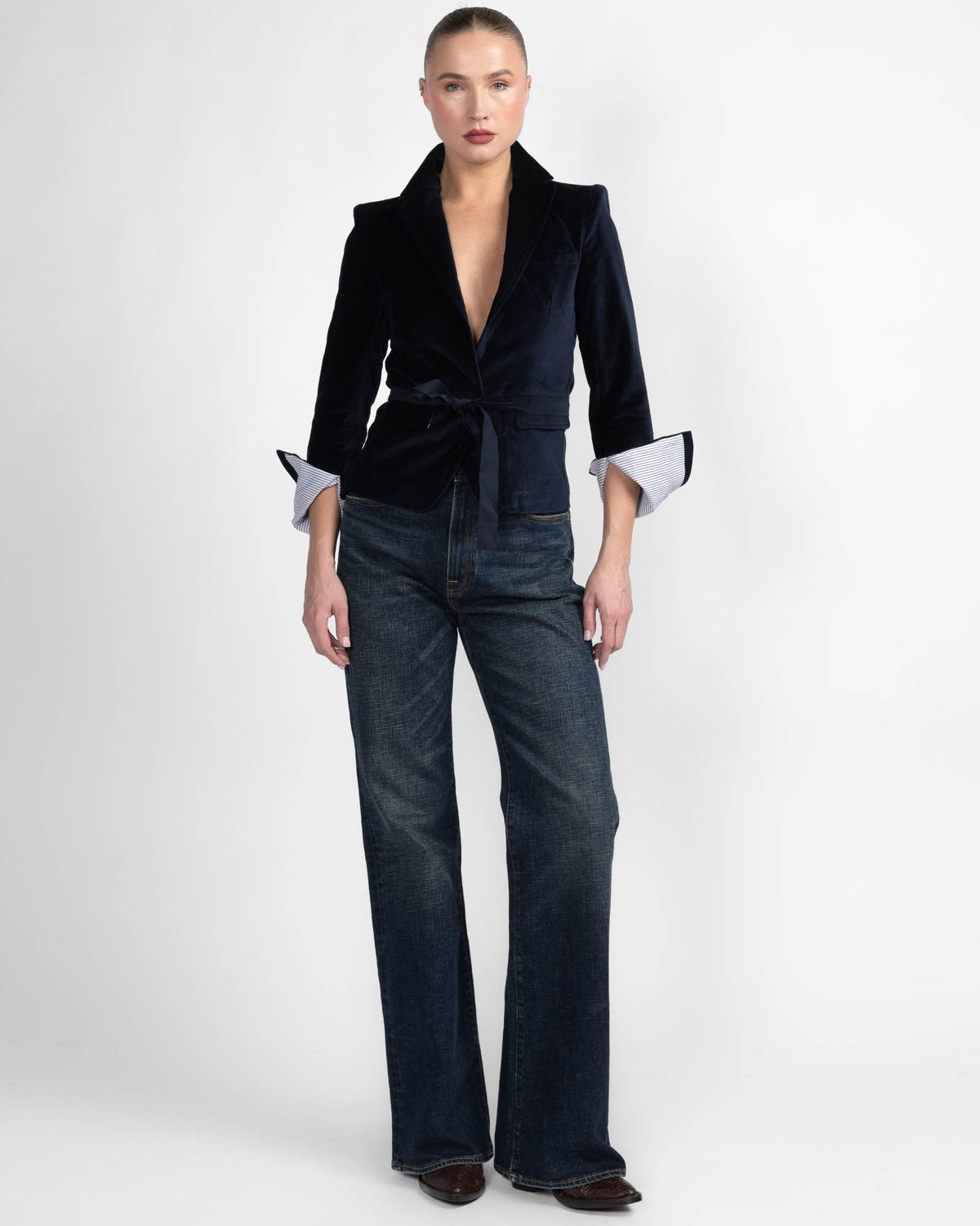 Rose Baby Velvet Blazer