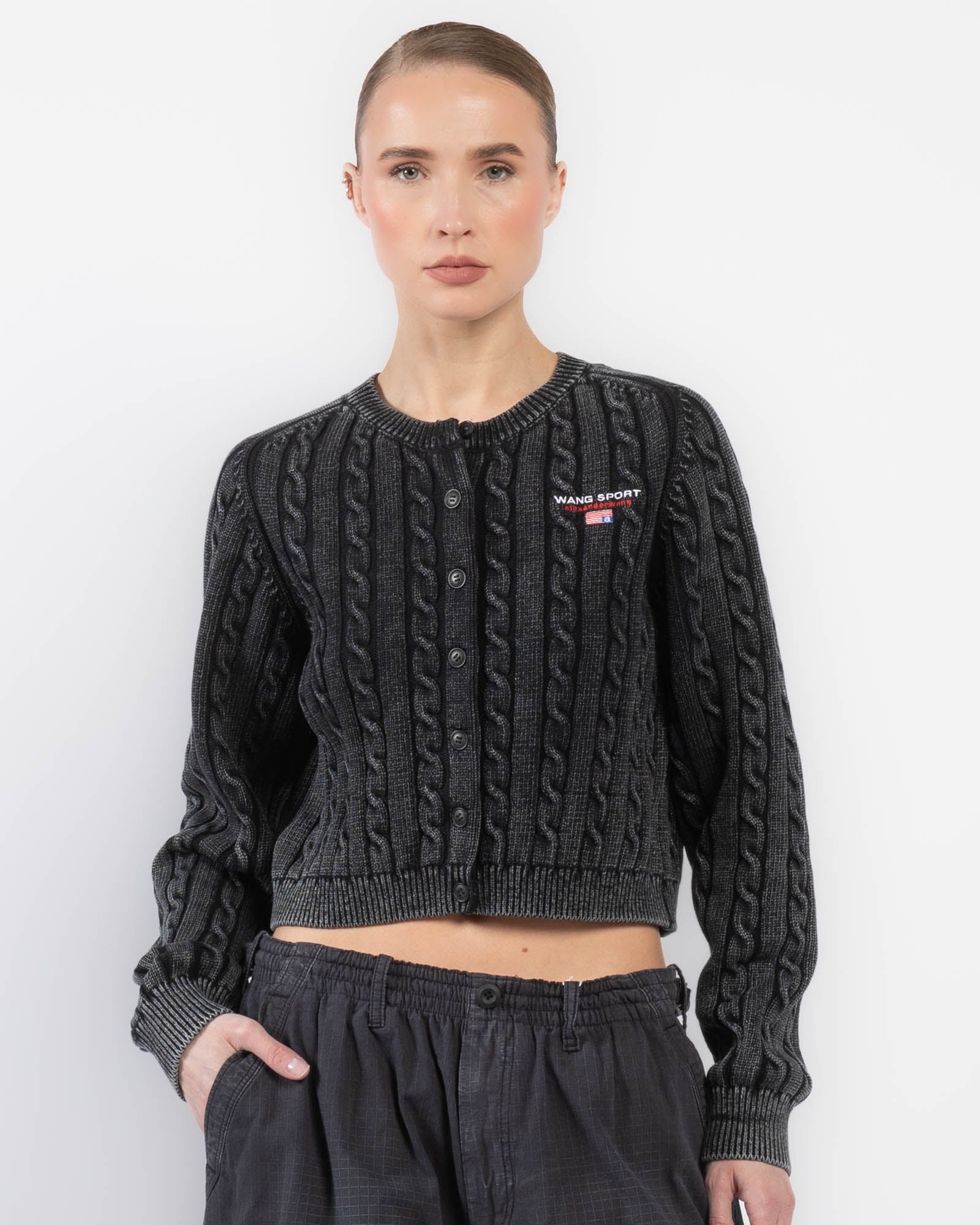 Crop Embroidered Cardigan