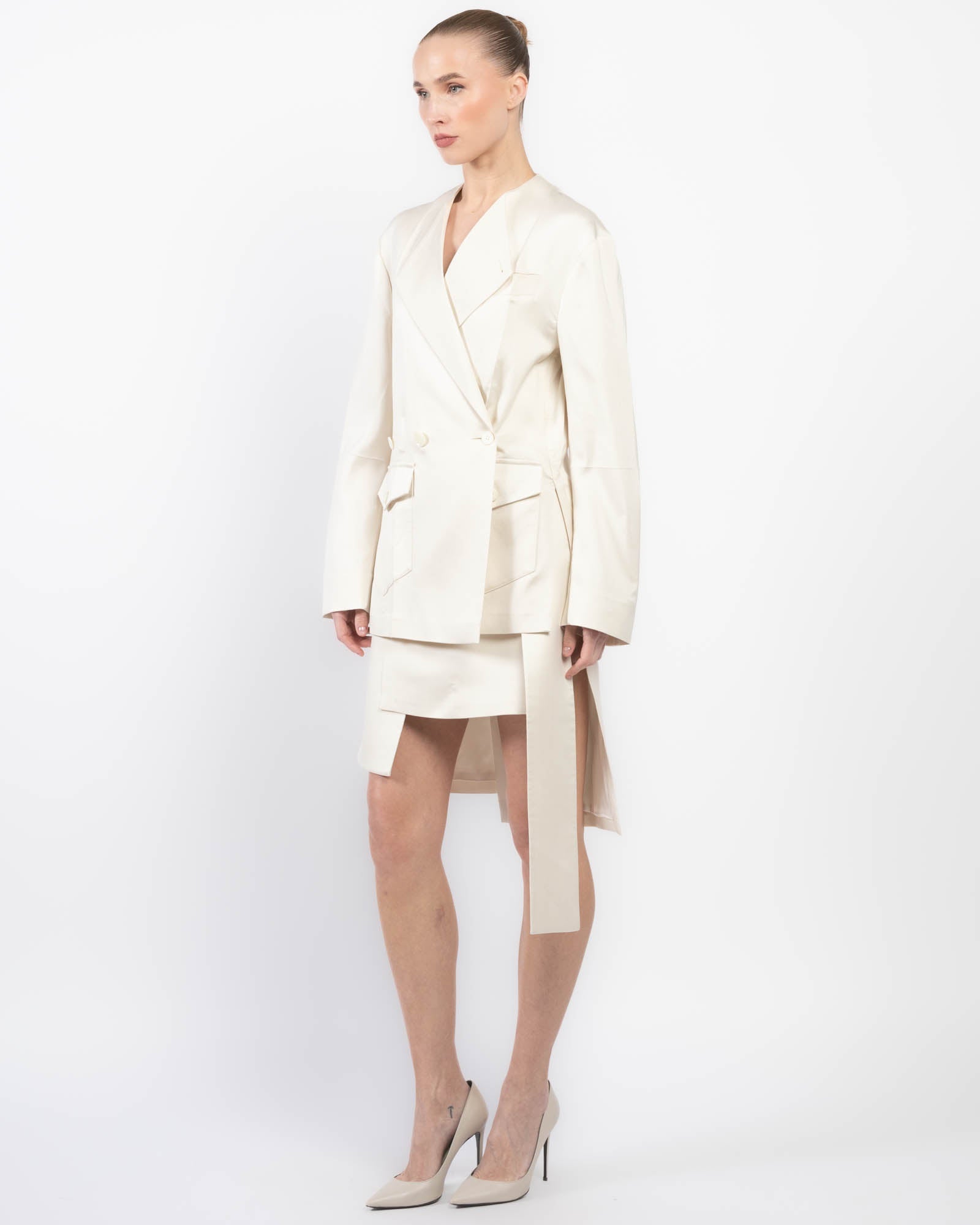 No Collar Origami Jacket