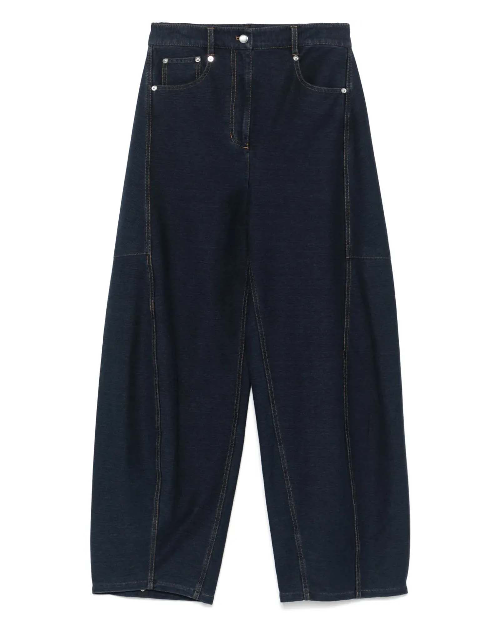 Barrel Denim Knit Jeans