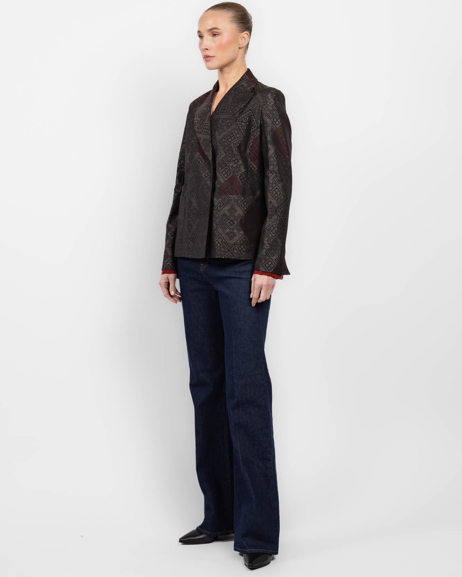 Veste croisée avec ceinture