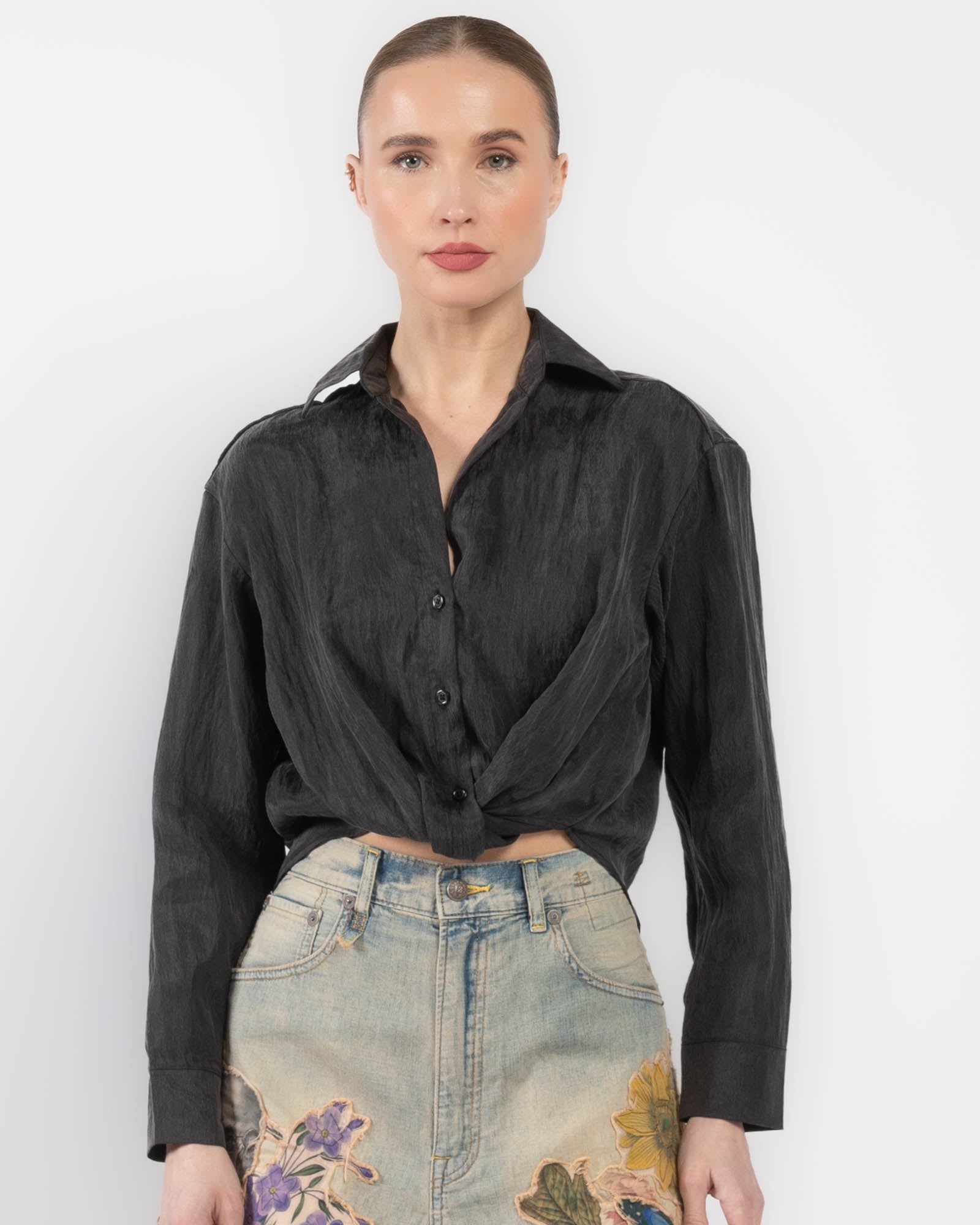 R13 Twisted Front Shirt