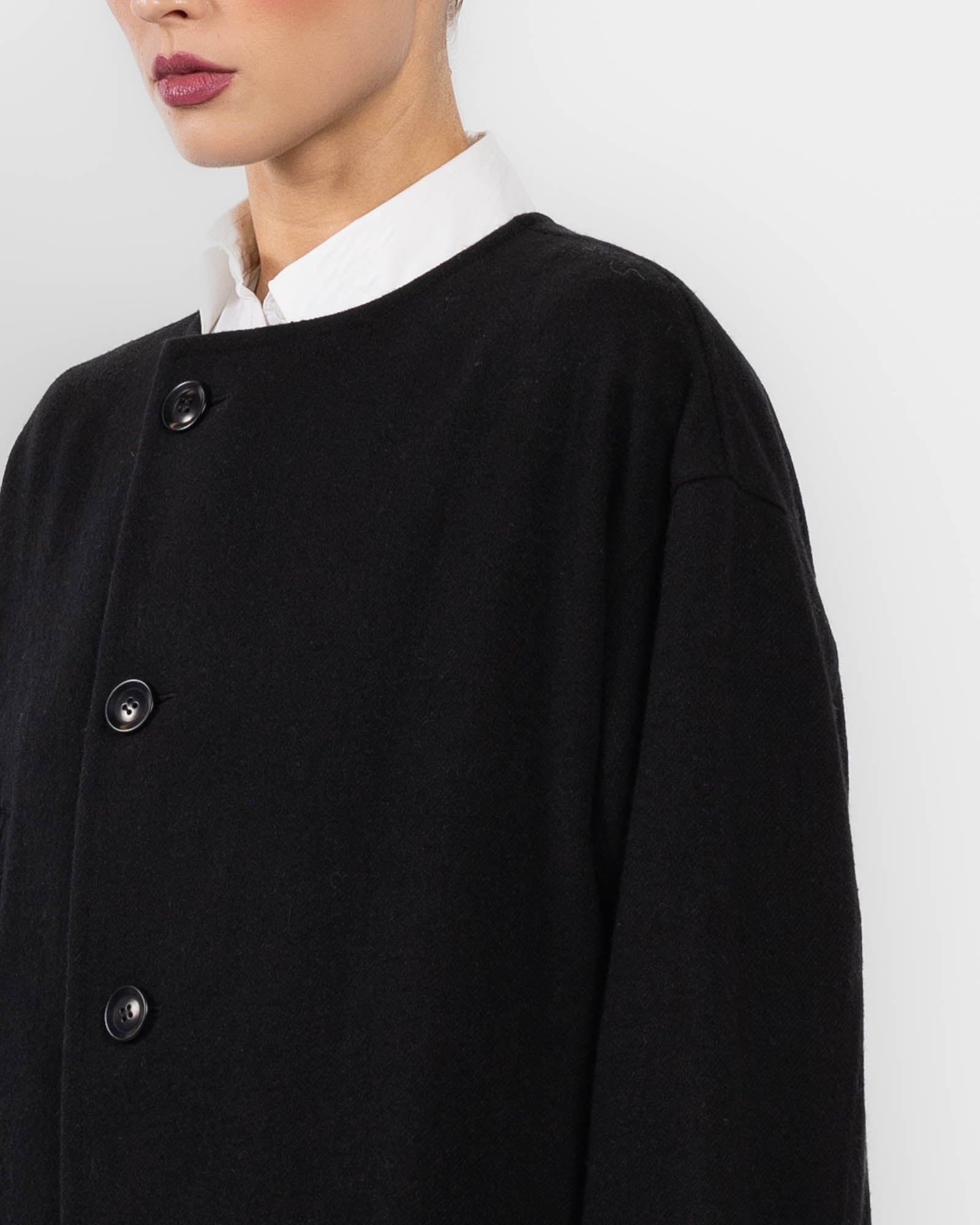 O-Collarless Coat