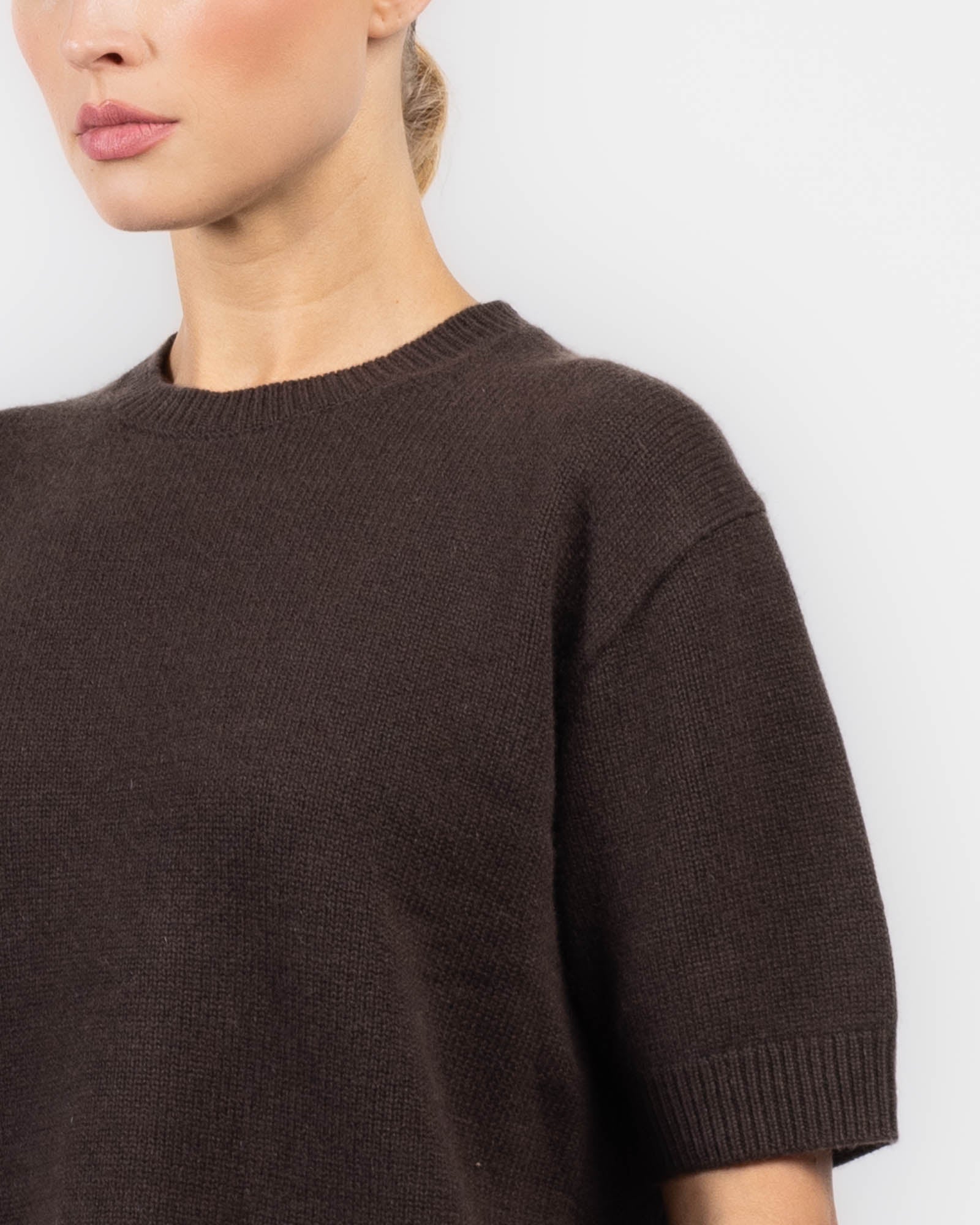 T-shirt court en cachemire