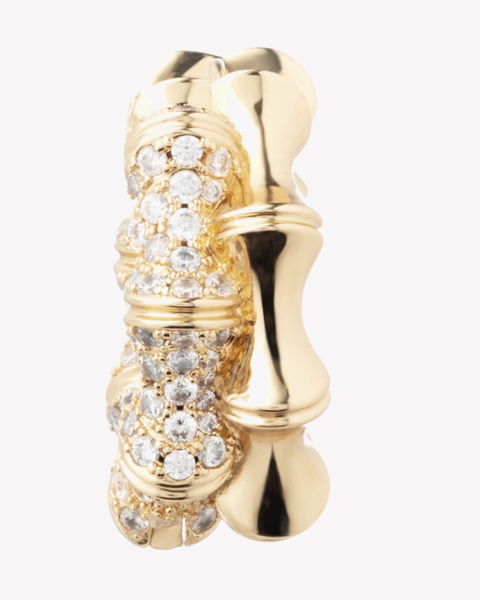 Pave Double Hoop Earrings