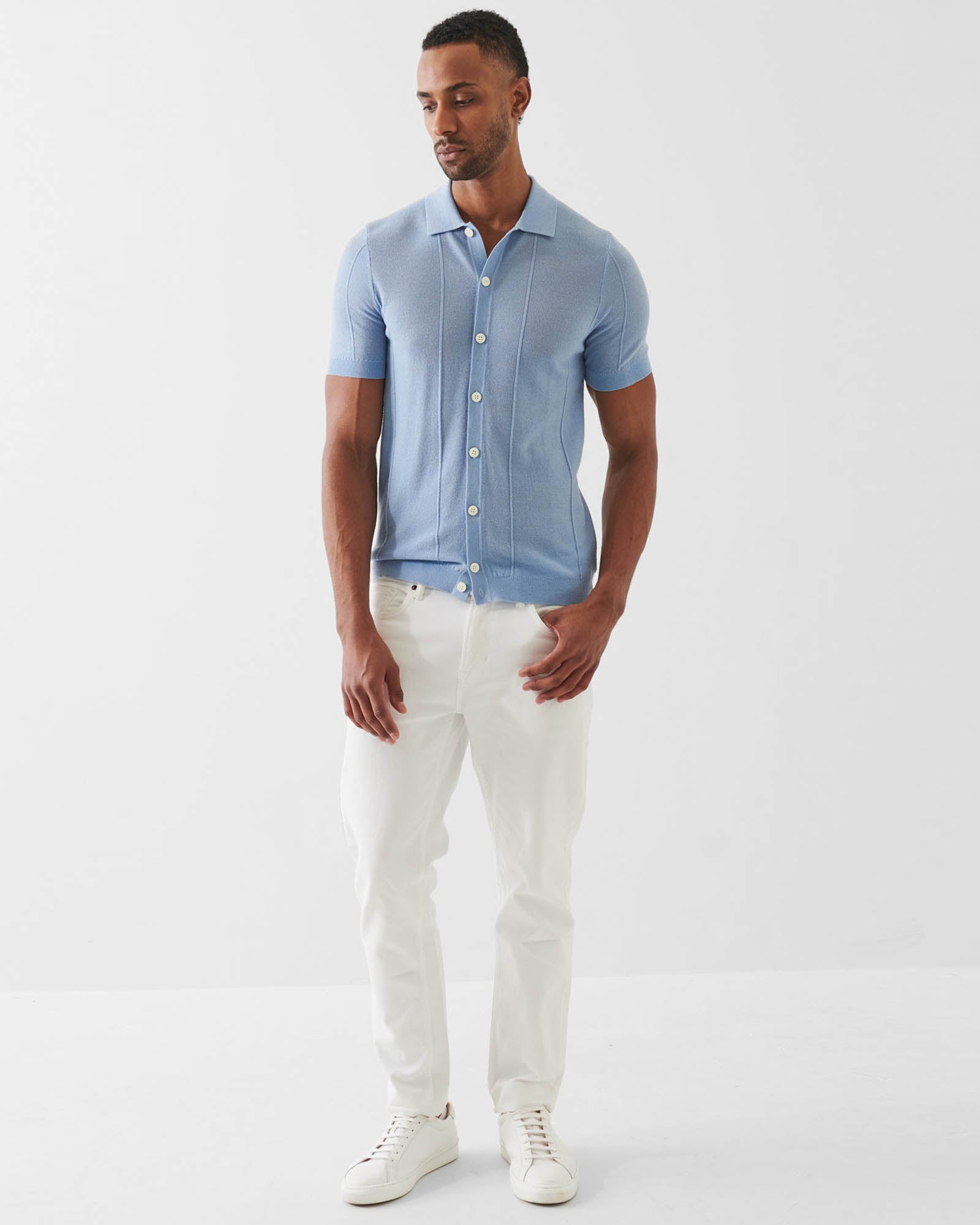 Short Sleeve Seed Stitch Sweater