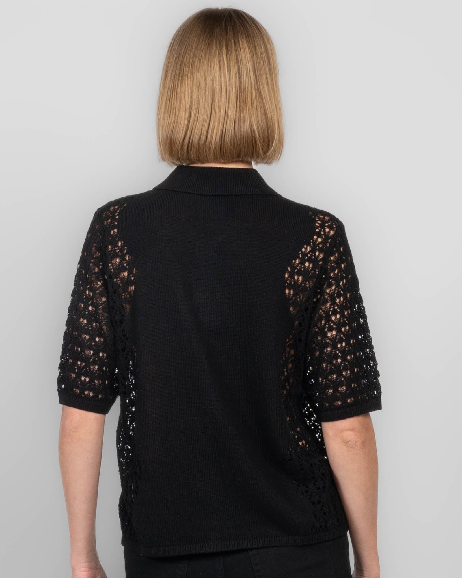 Lace Polo Cardigan