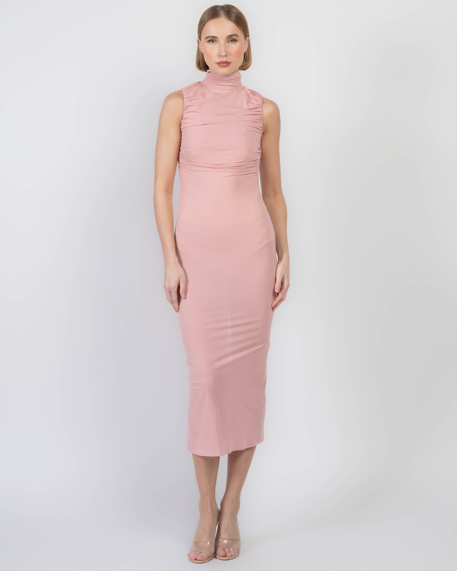 Robe à col montant
