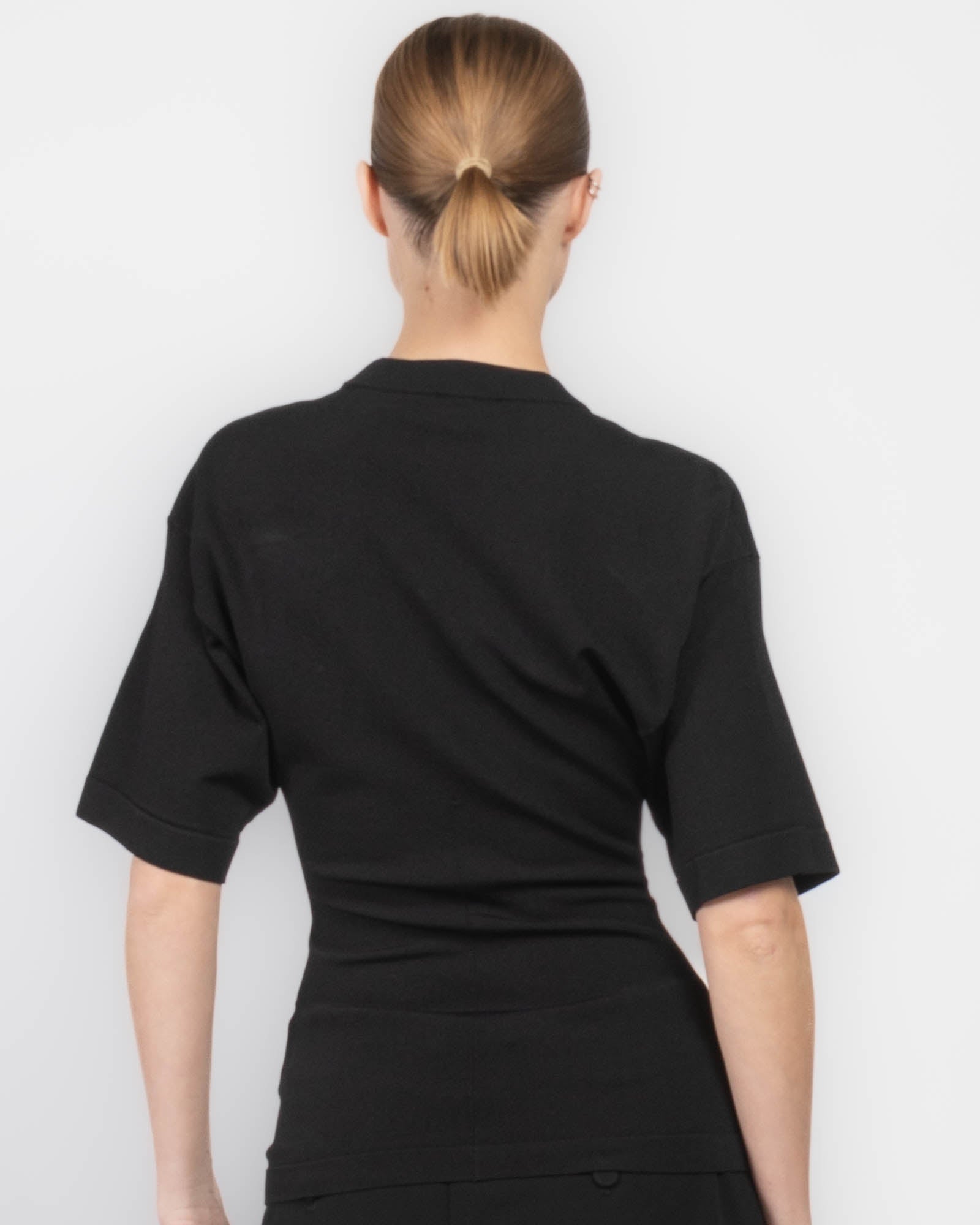 Short Sleeve Knit Blouse