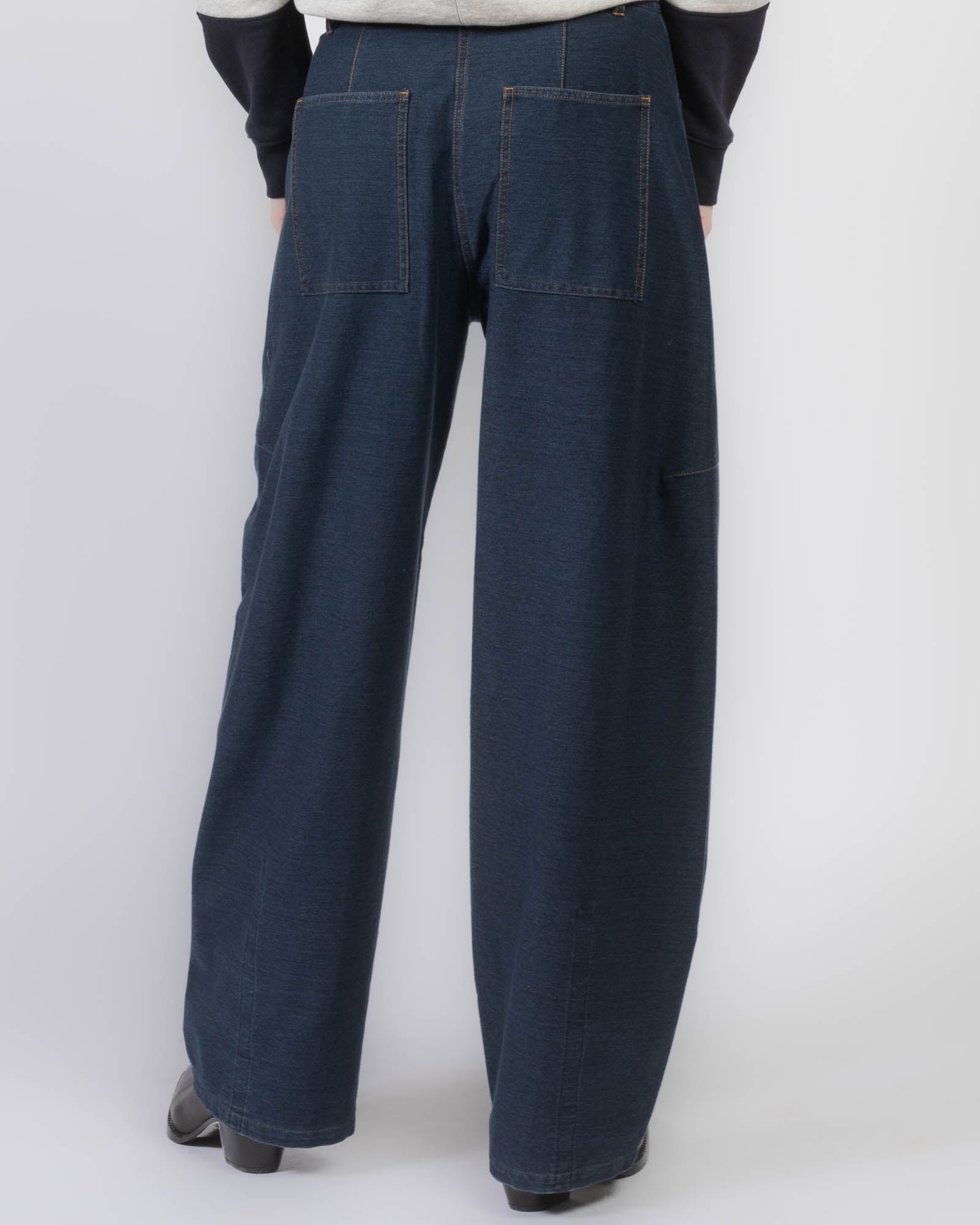 Barrel Denim Knit Jeans