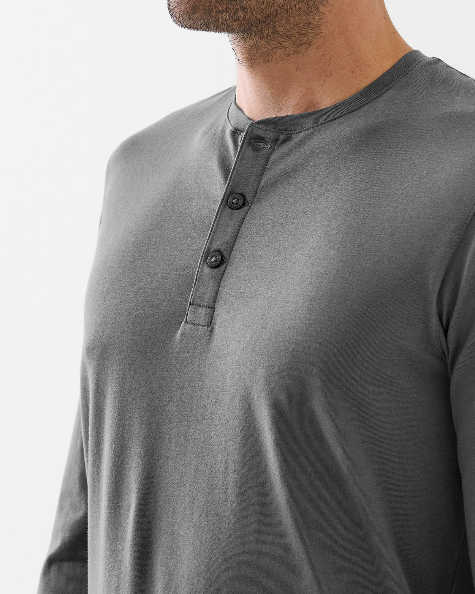 Chemise Henley extensible à manches longues