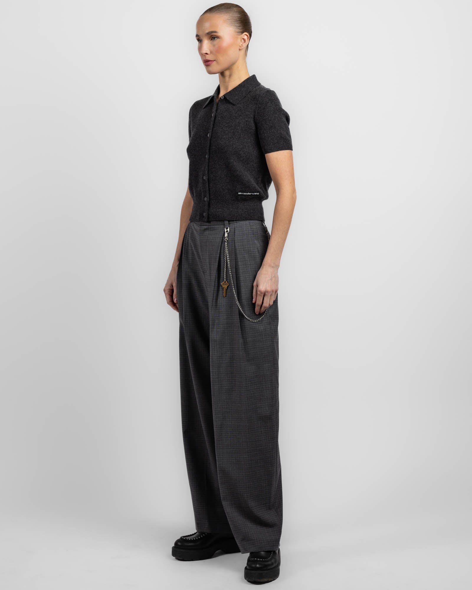 Short Sleeve Polo Cardigan