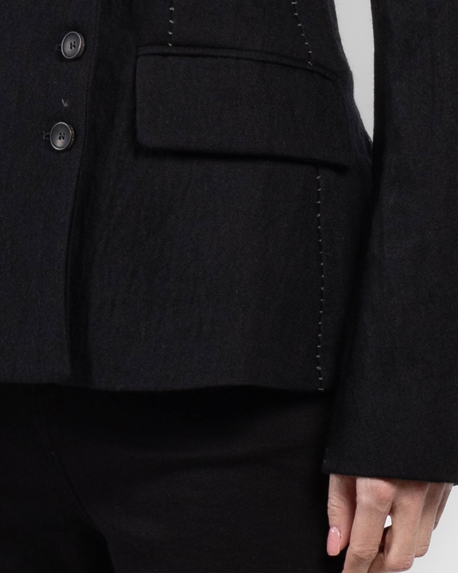 Crumpled Double-Breasted Jacket