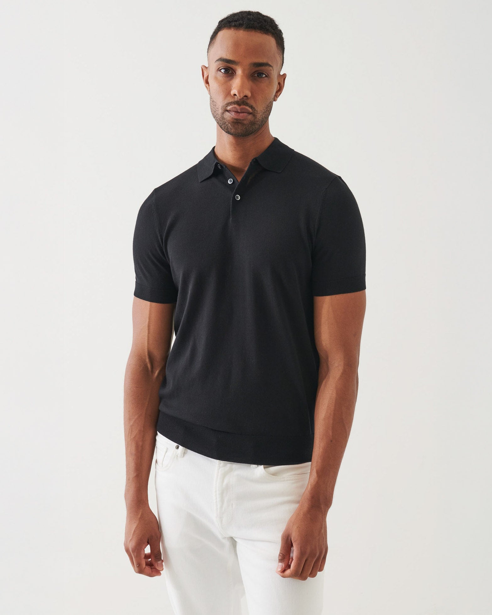 Cupro Button Polo