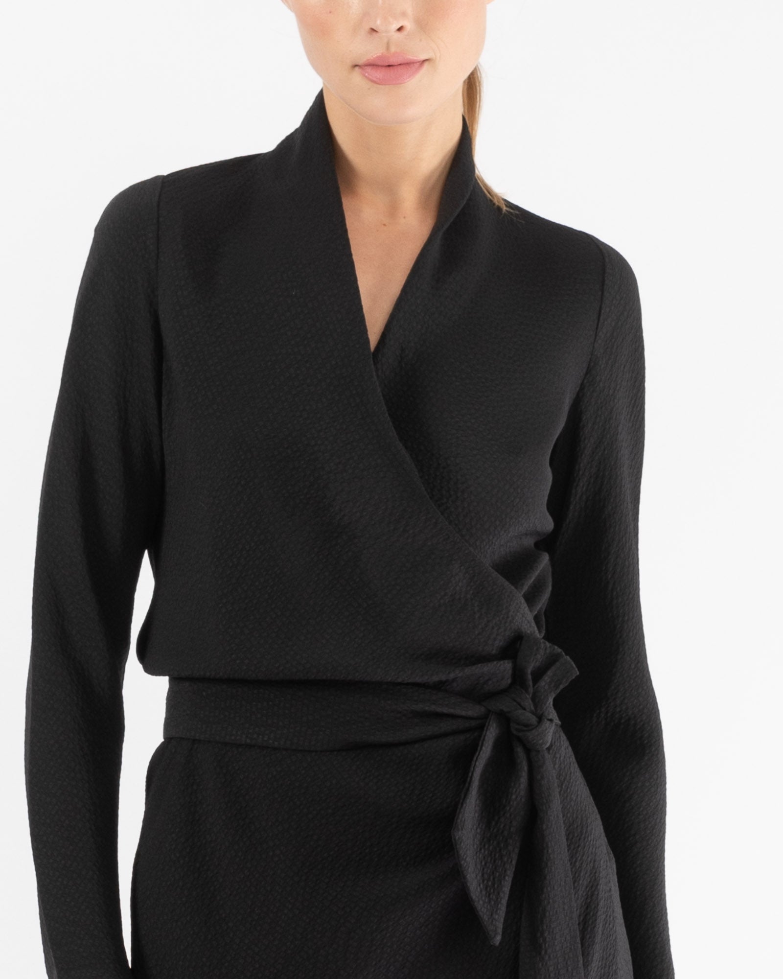 Long Sleeve Wrap Dress