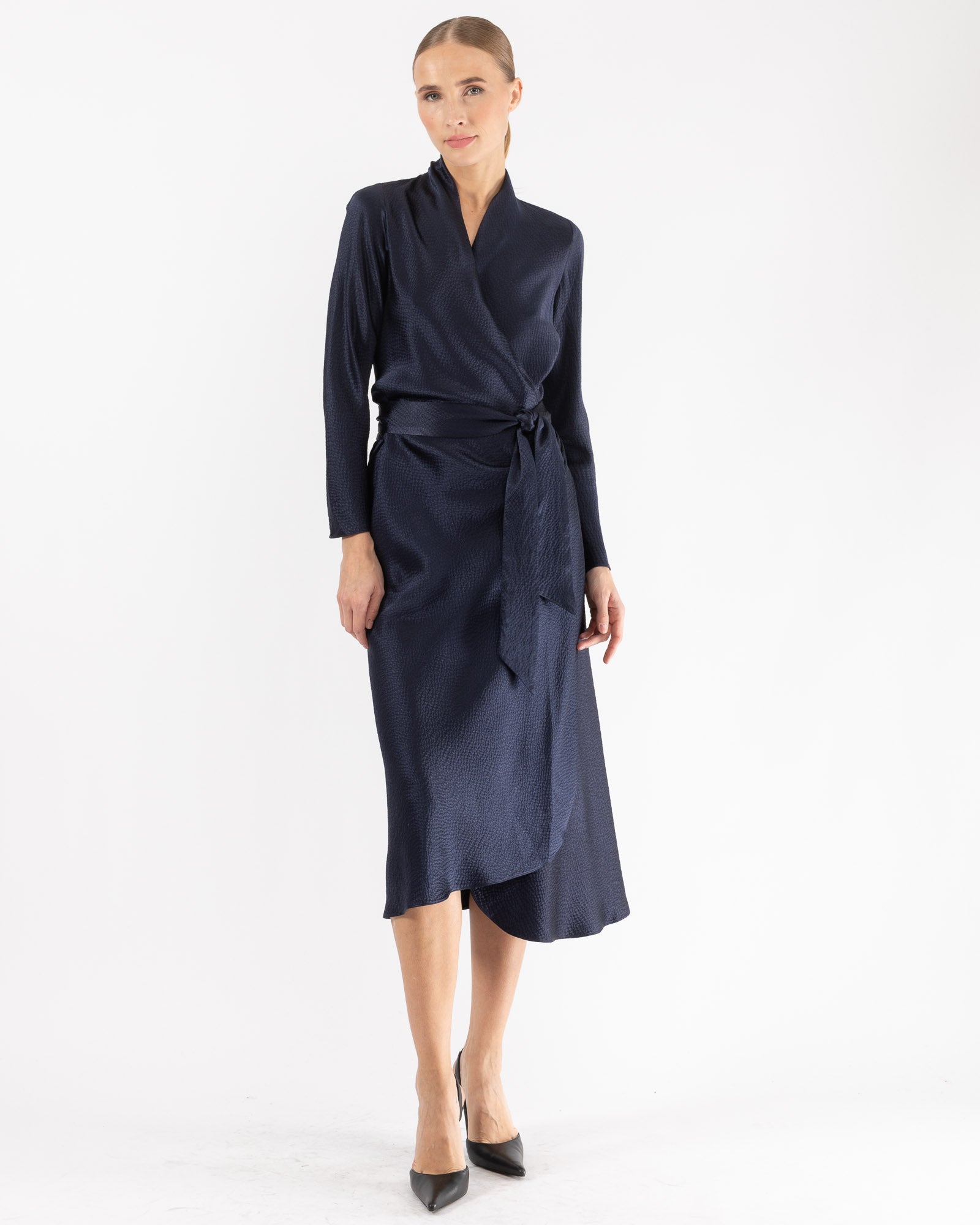 Long Sleeve Wrap Dress