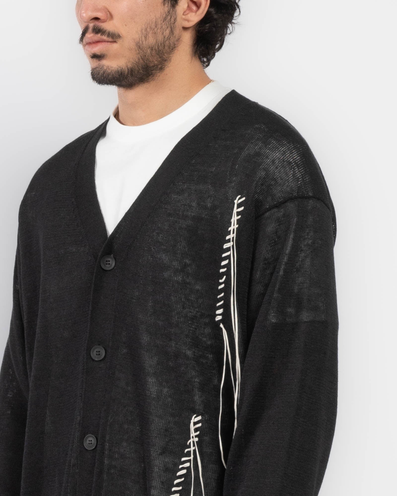 Embroidery V-Neck Cardigan