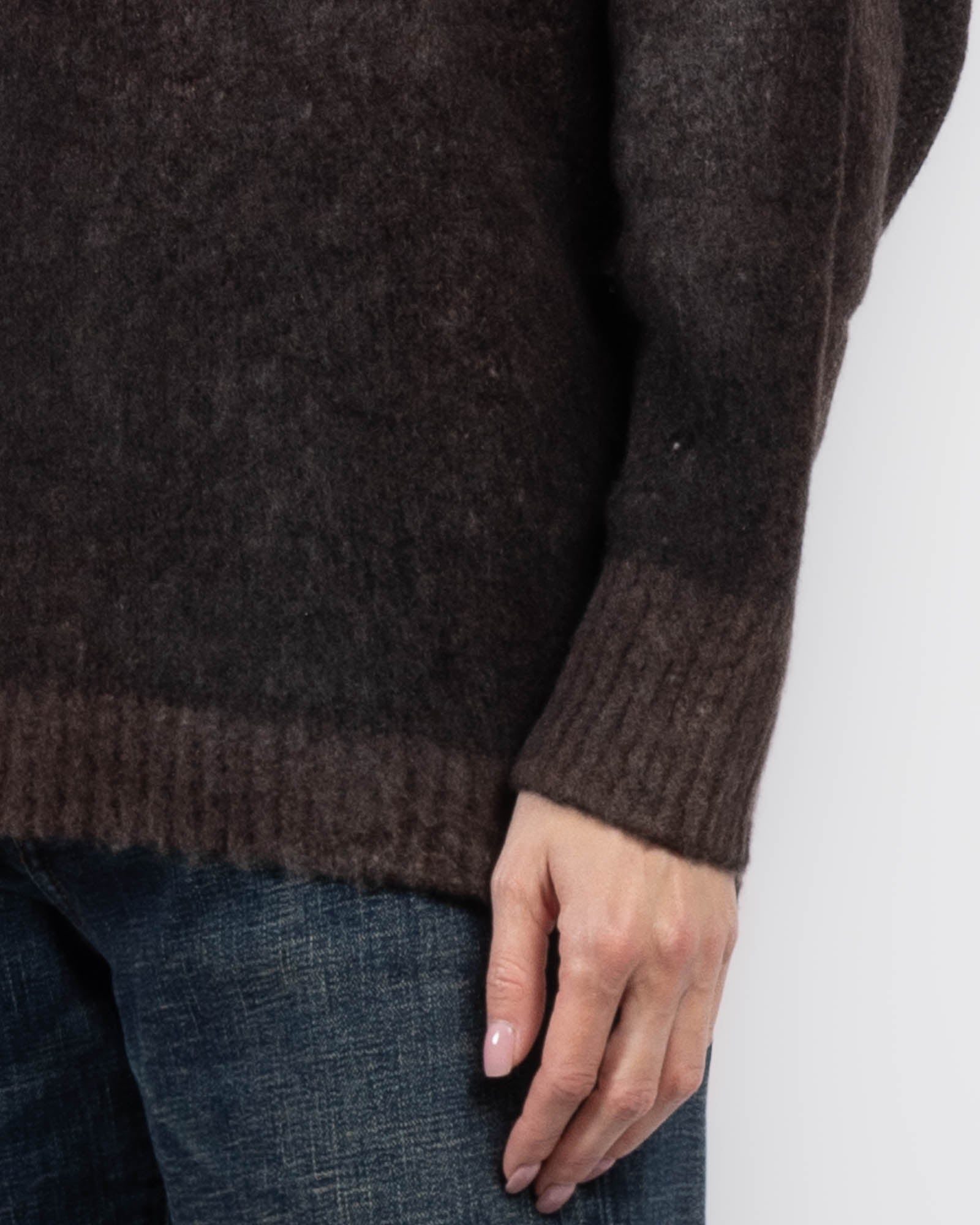 Pull à col roulé brossé