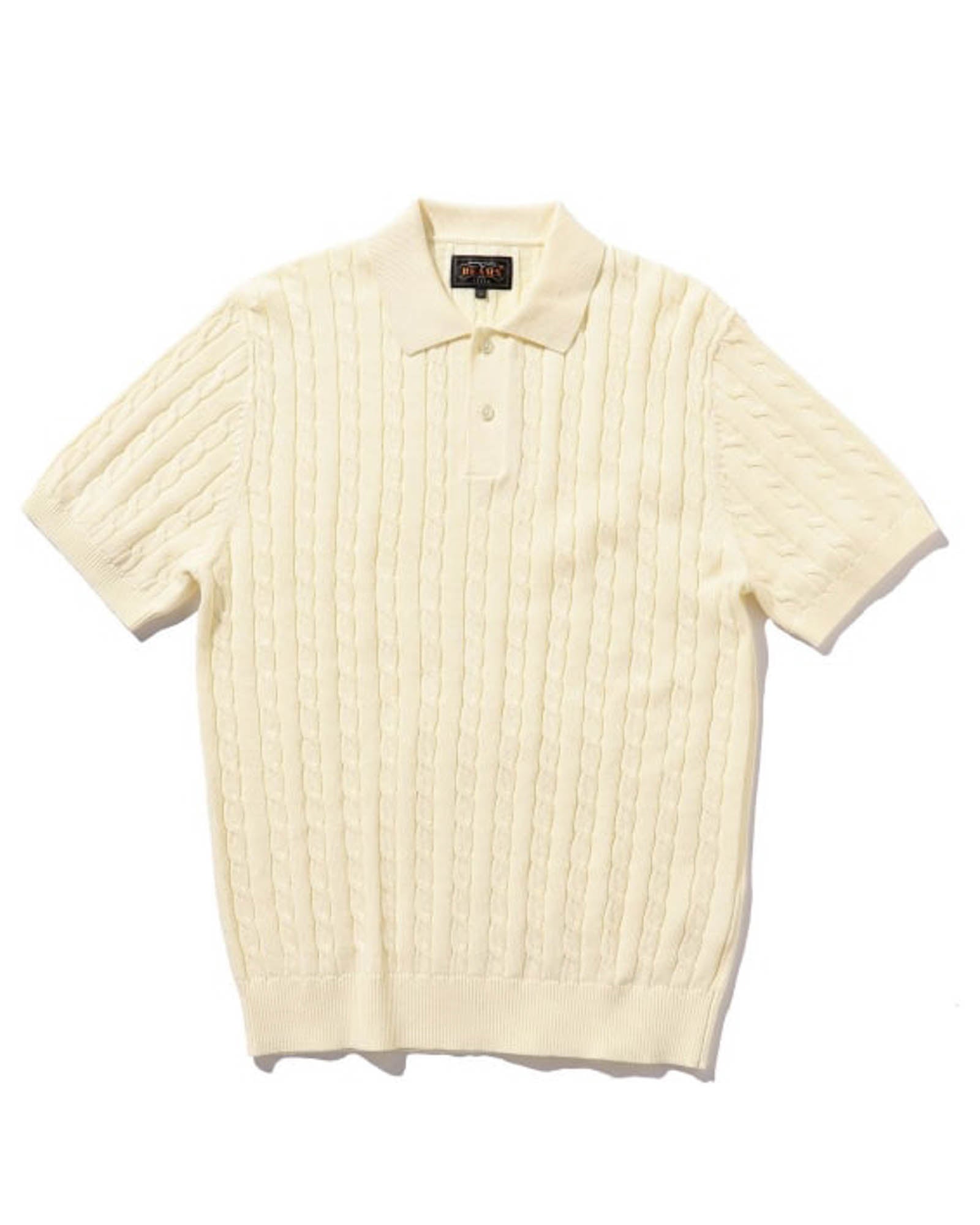 Knit Cable Polo Shirt