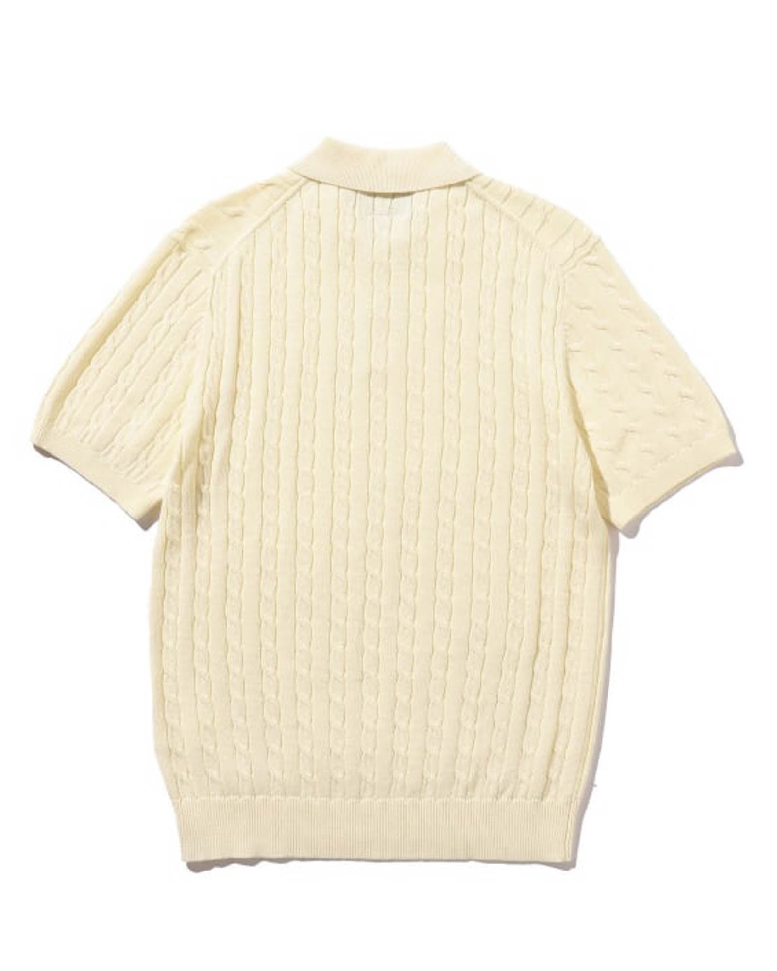Knit Cable Polo Shirt
