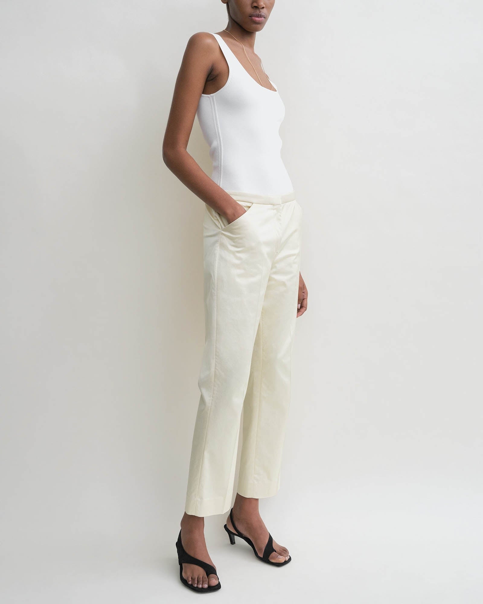 Crop Straight Trousers