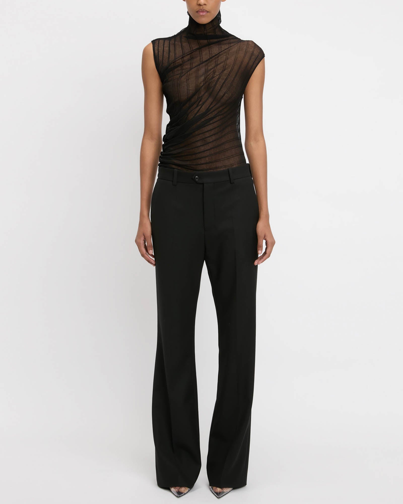 Draped Sleeveless Top