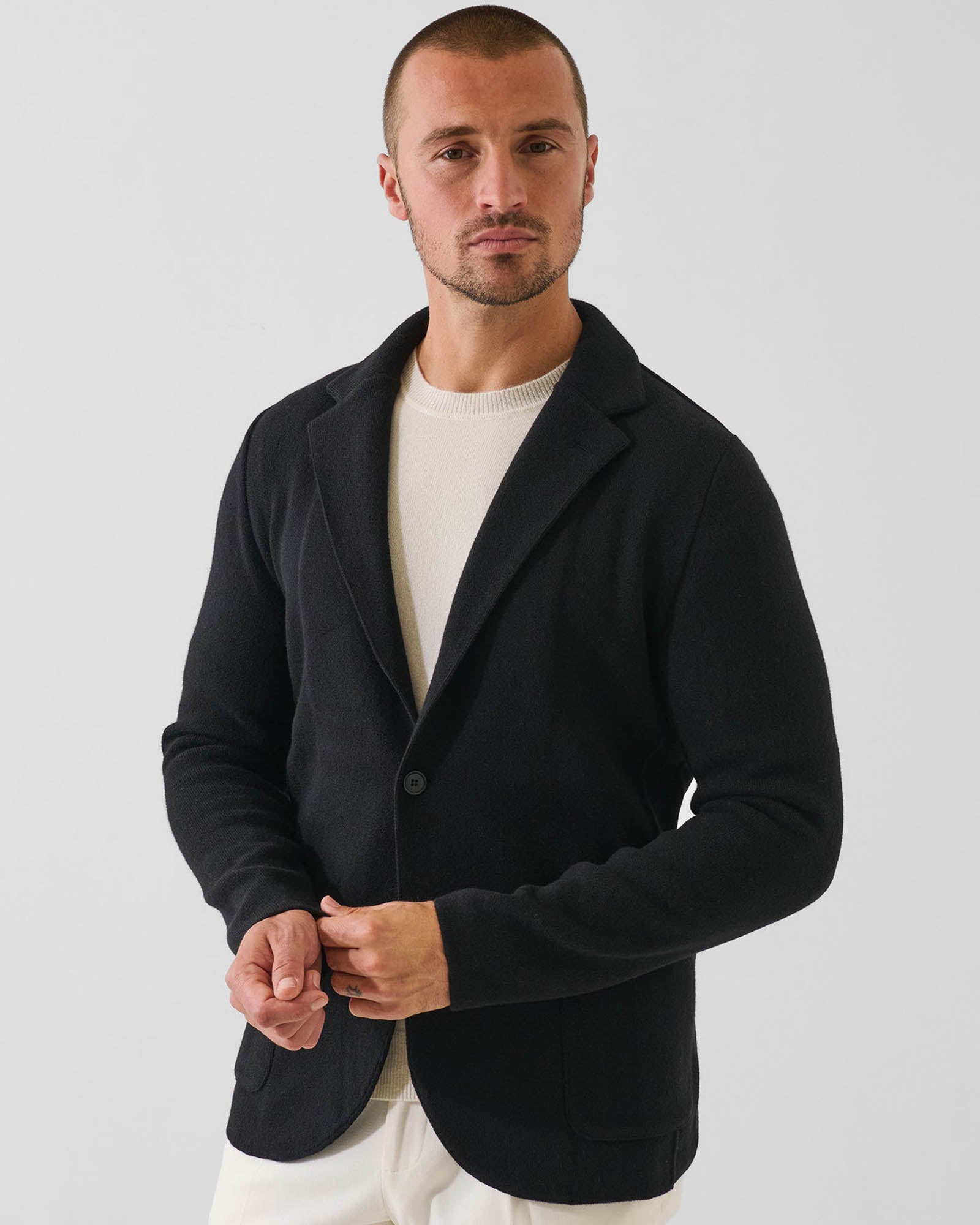 Eco Cashmere Patch Blazer