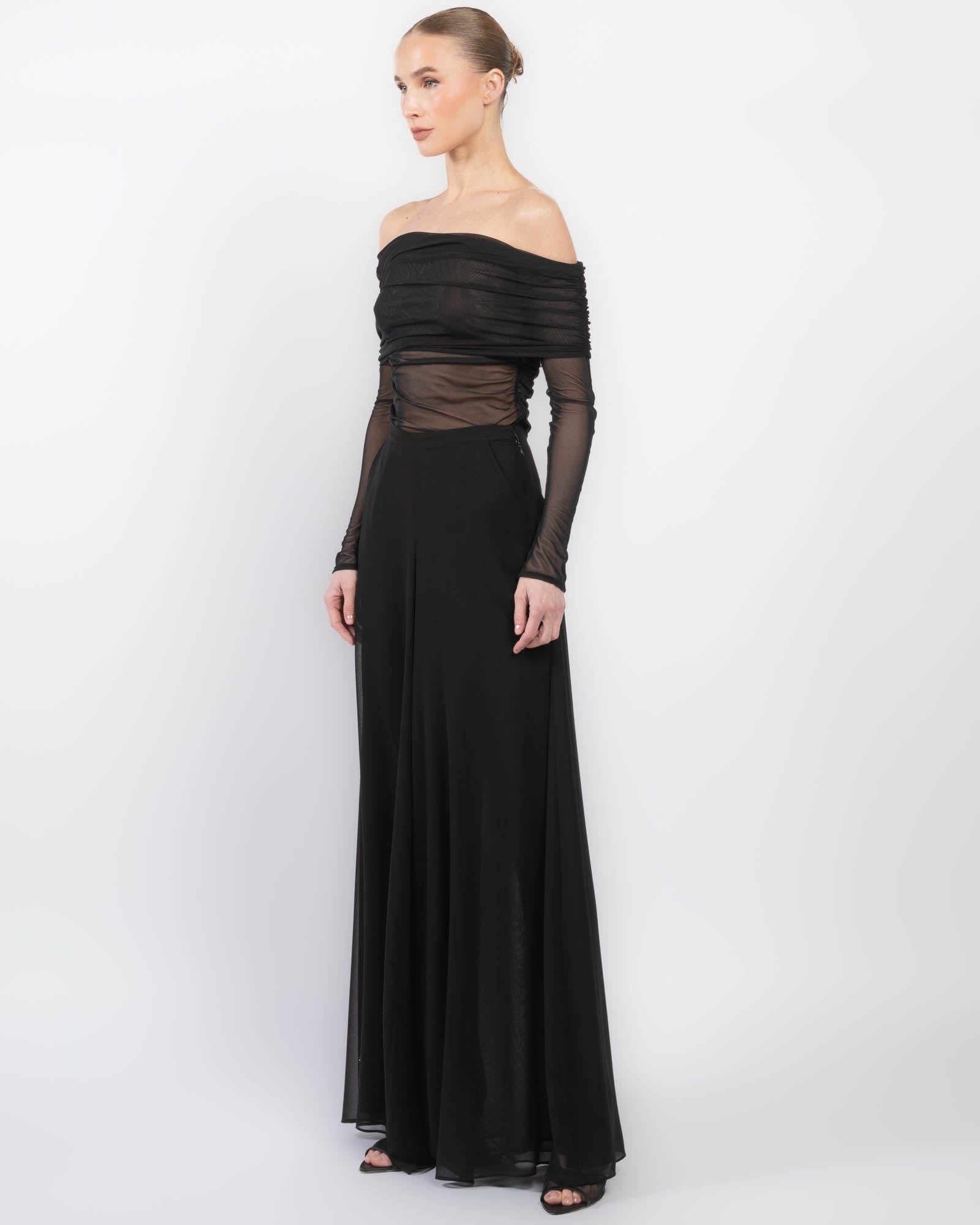 Mesh Off-Shoulder Top