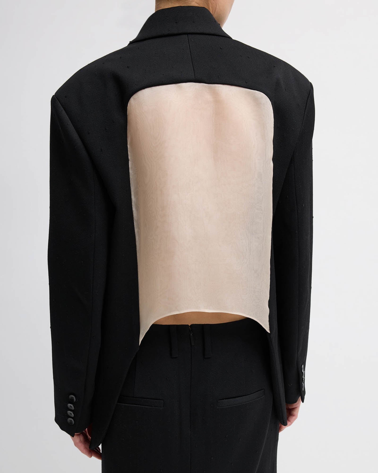 Blazer en laine avec découpe