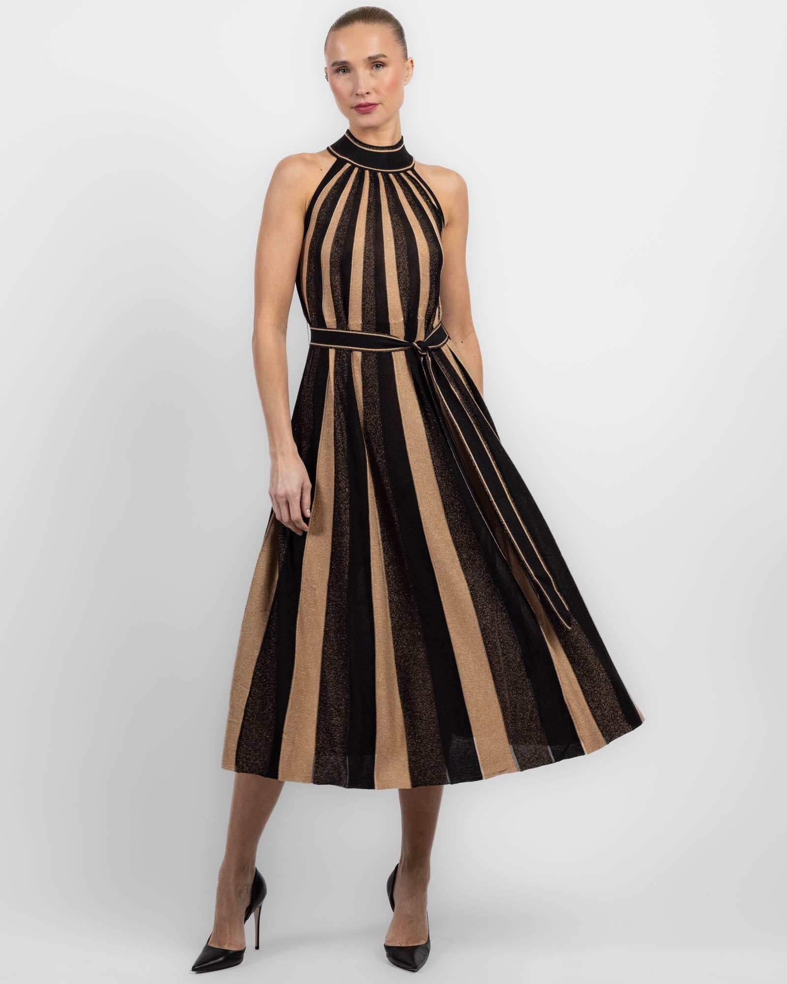 Metallic Strap Dress