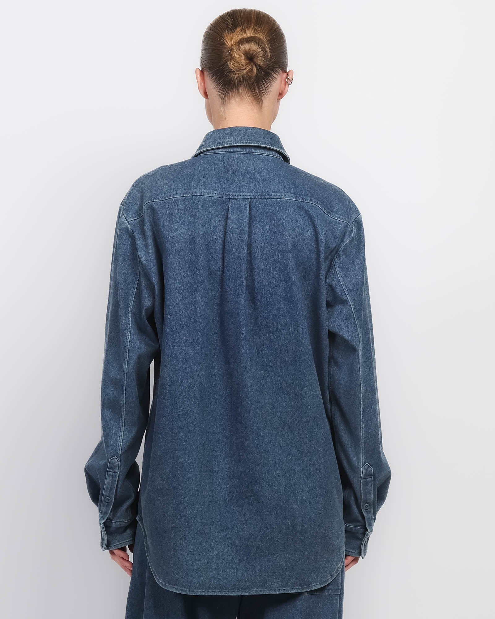 Stretch Denim Easy Shirt