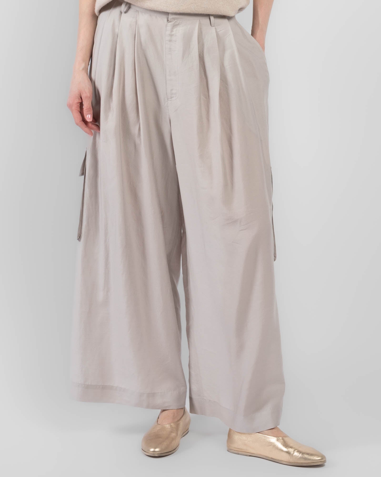 Voile Triple Pleat Pants