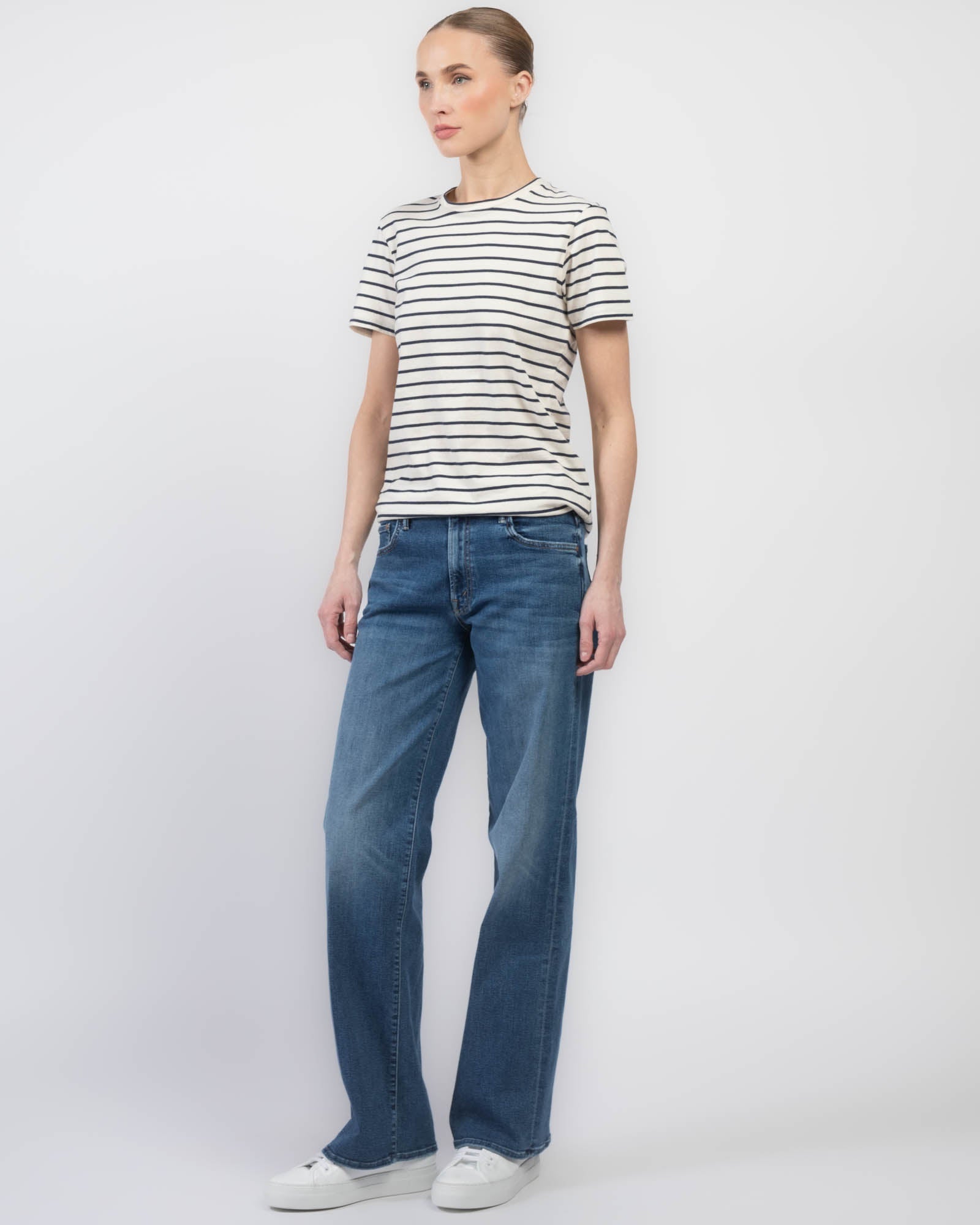 Mid Rise Maven Sneak Jeans