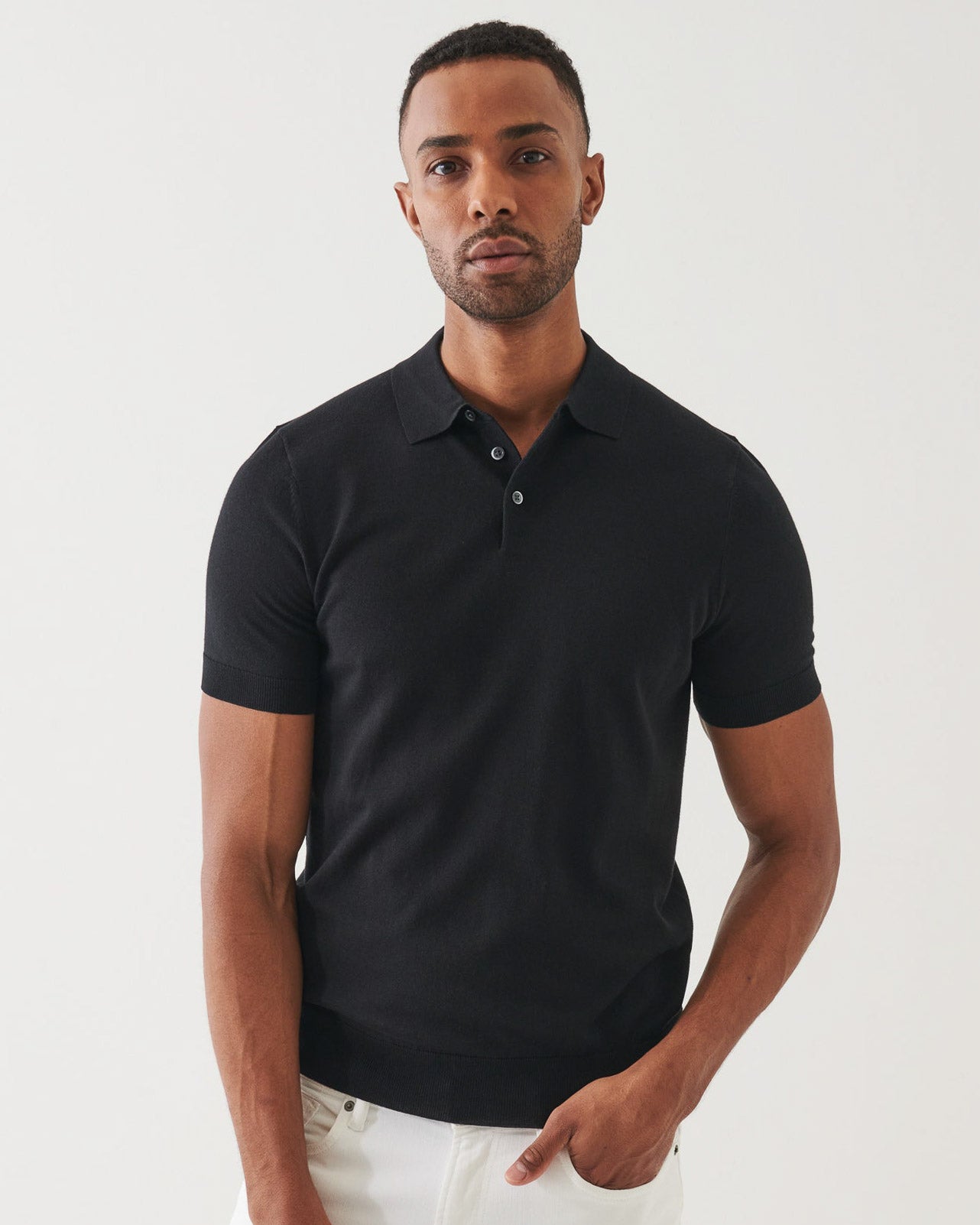 Cupro Button Polo
