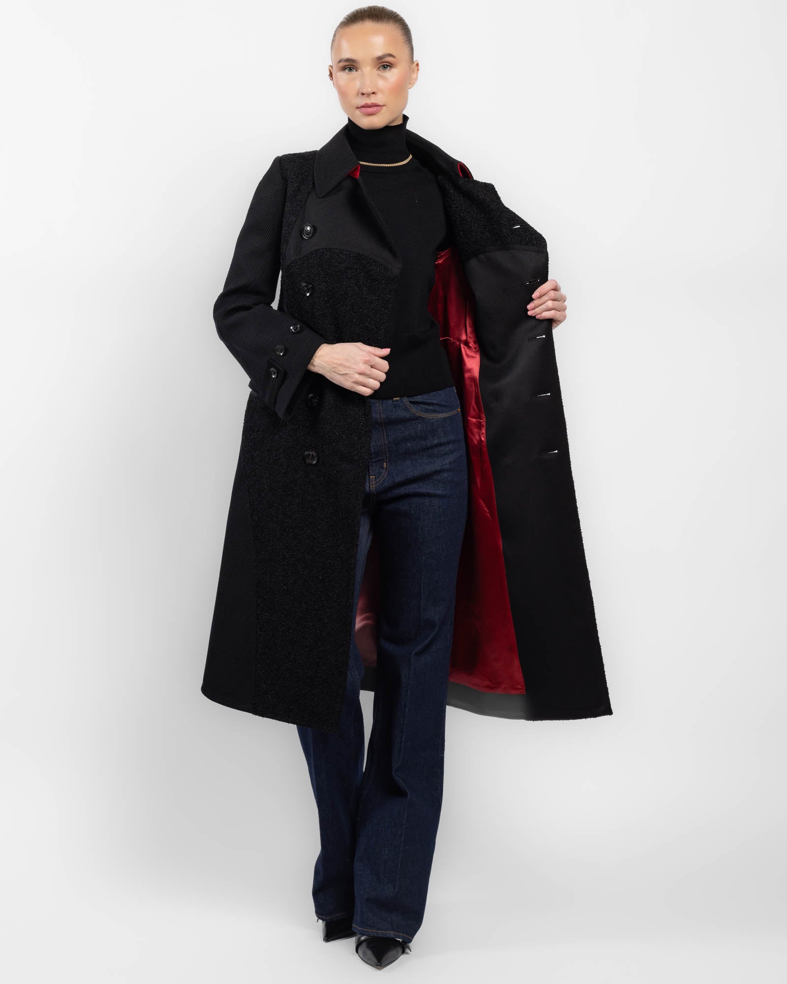 Double-Breasted Chesterfield Coat