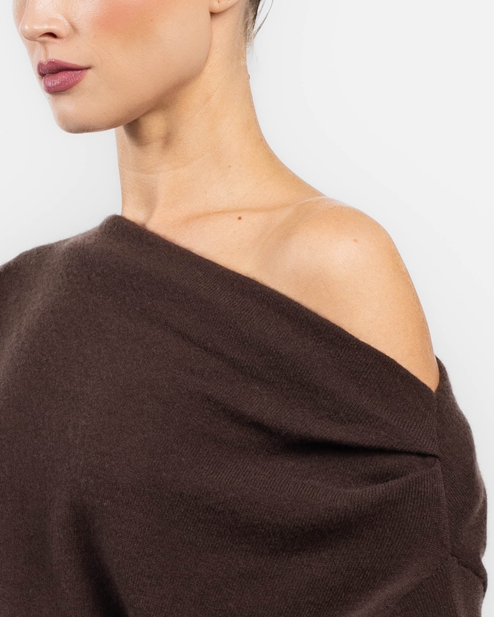 Long Sleeve Asymmetrical Drape Sweater