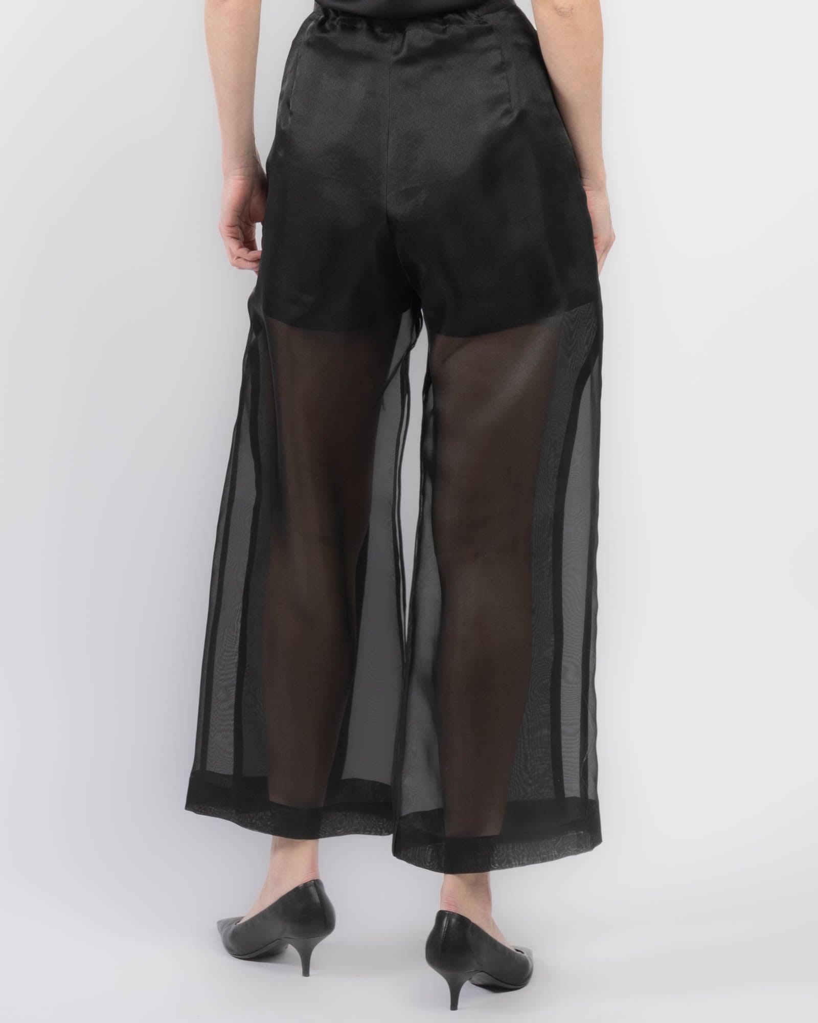 Slit Black Pants