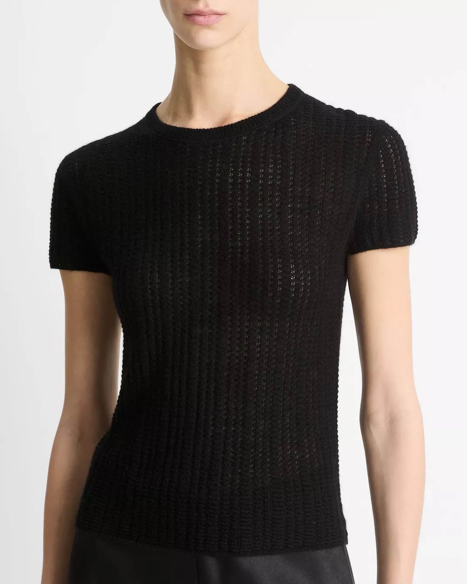 Waffle Knit Short Sleeve Top