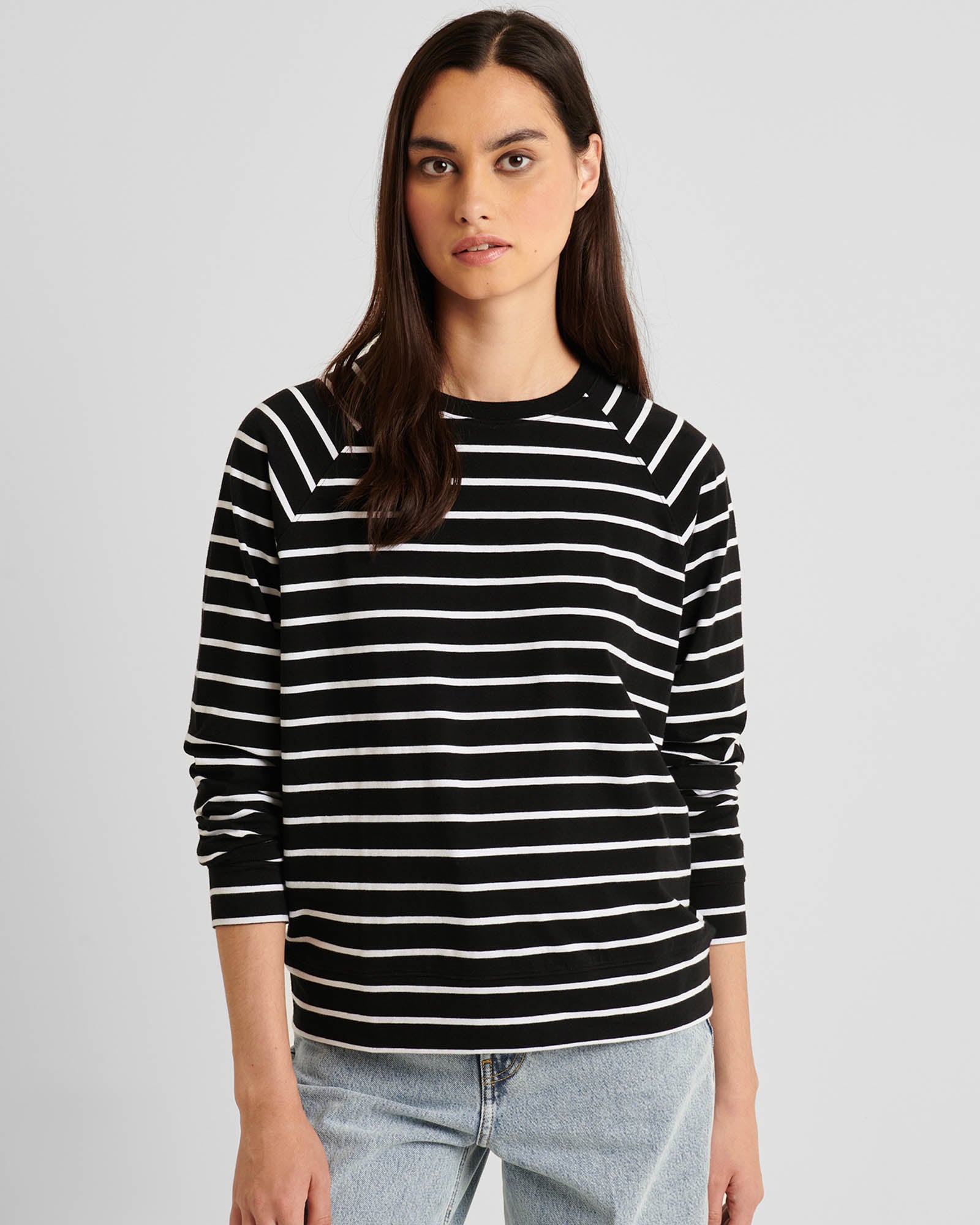 Oversized Stripe Sweatshirt