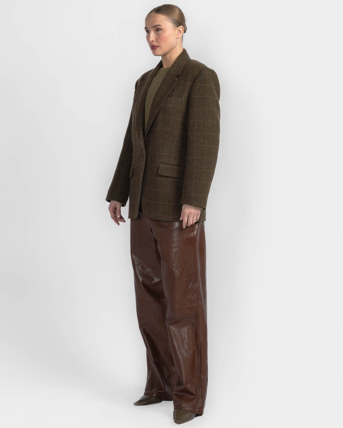 Oversized Check Blazer