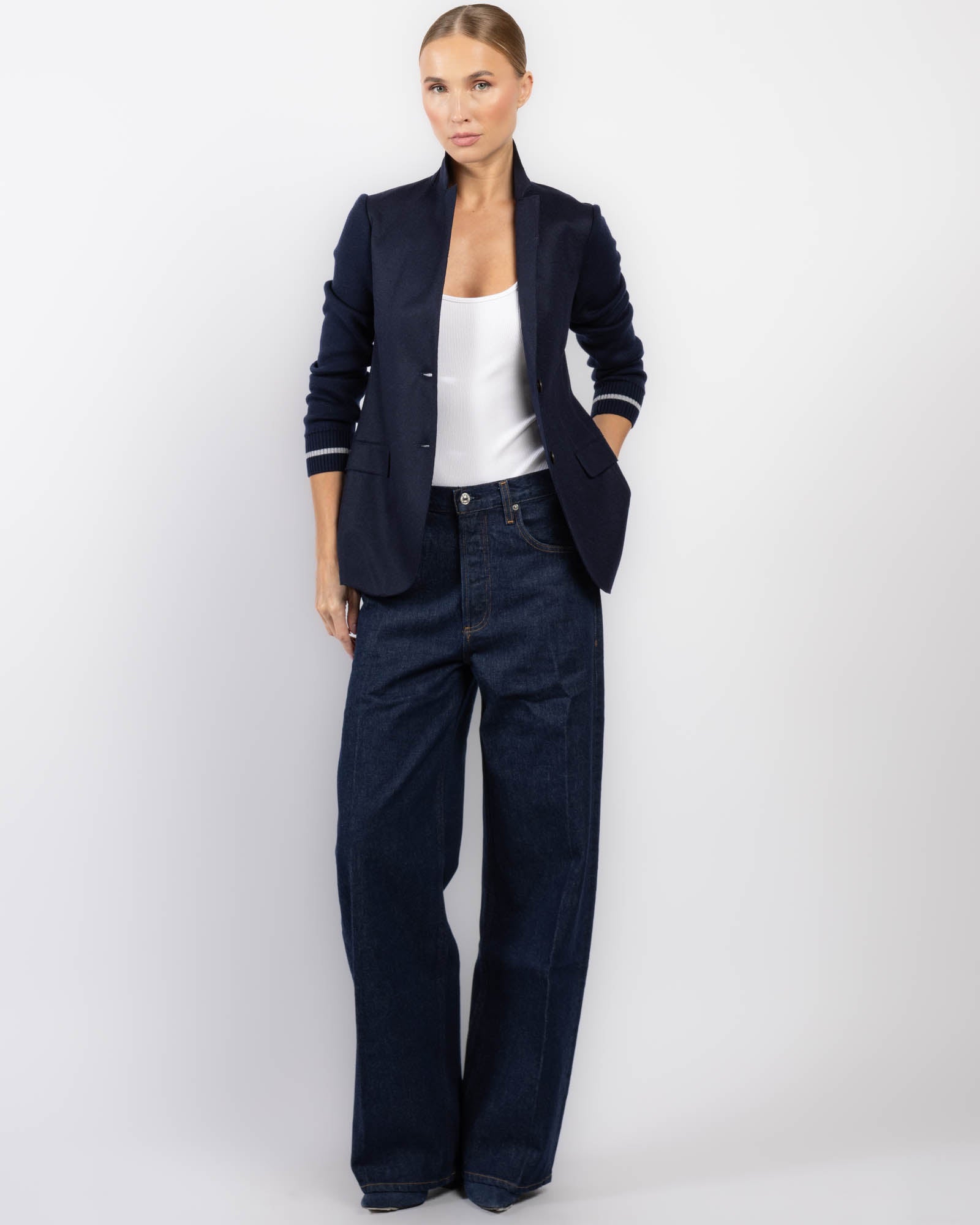 Hooded Single Breasted Blazer